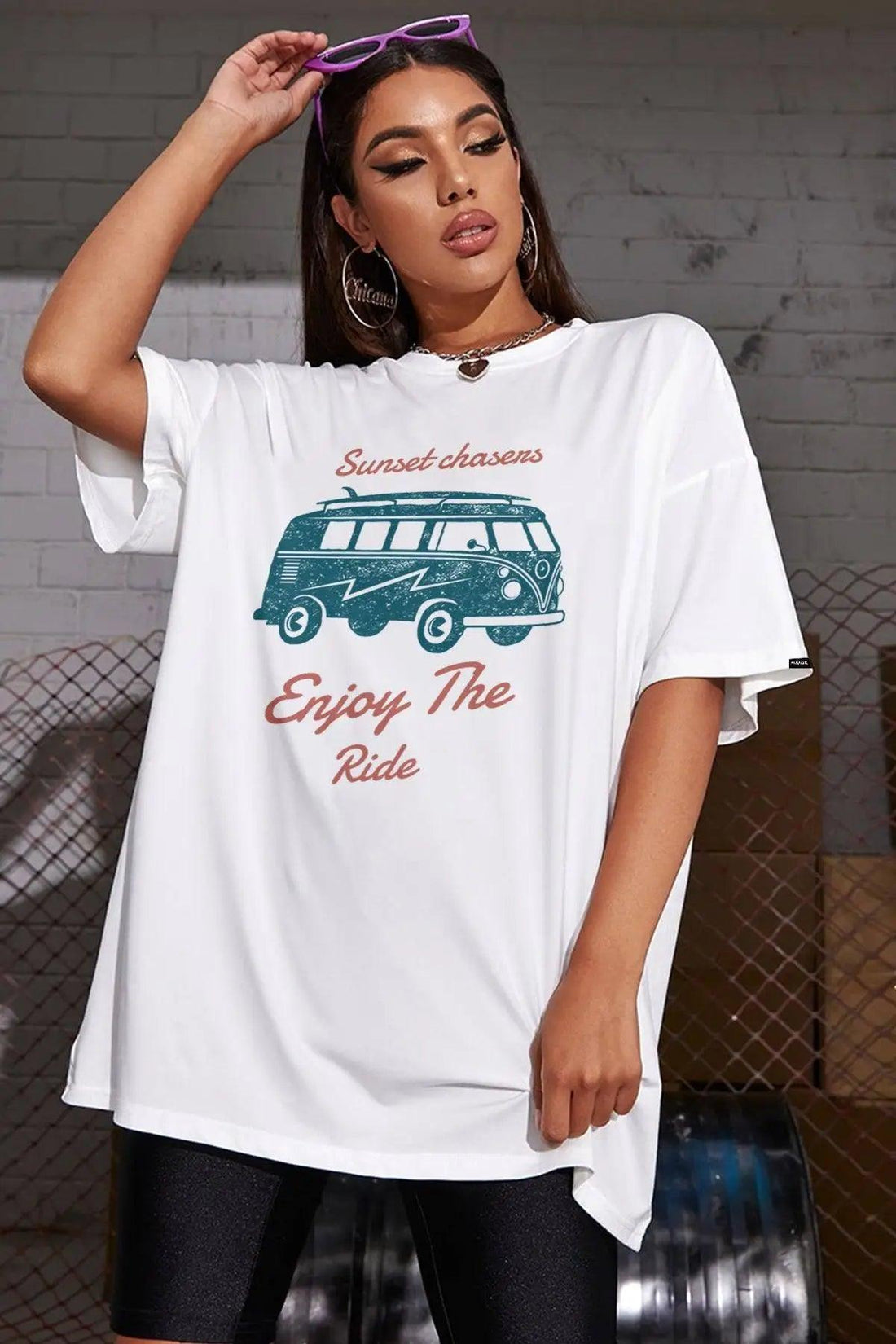 The Ride Oversize Kadın Tişört PΛSΛGE