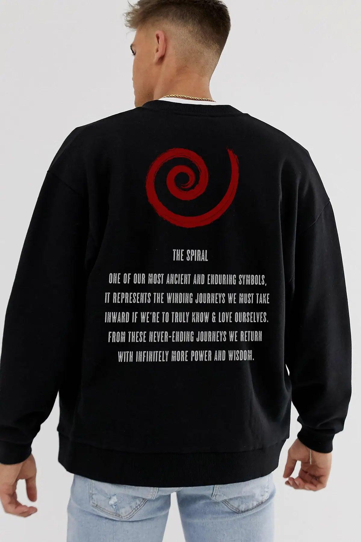 The Spiral Oversize Erkek Sweatshirt PΛSΛGE
