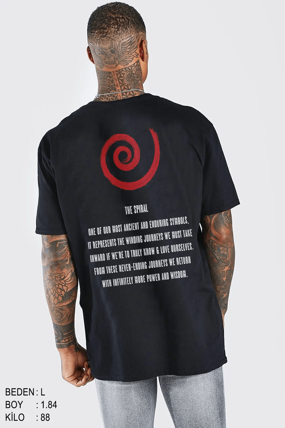 The Spiral Oversize Erkek Tişört PΛSΛGE