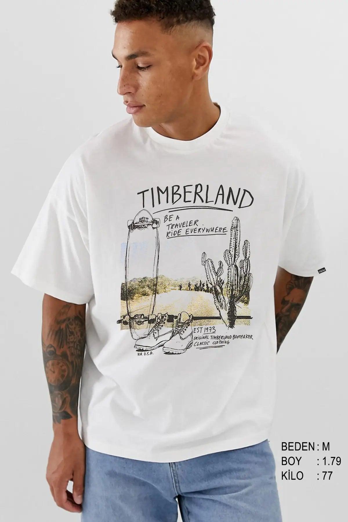 Timberland Oversize Erkek Tişört PΛSΛGE