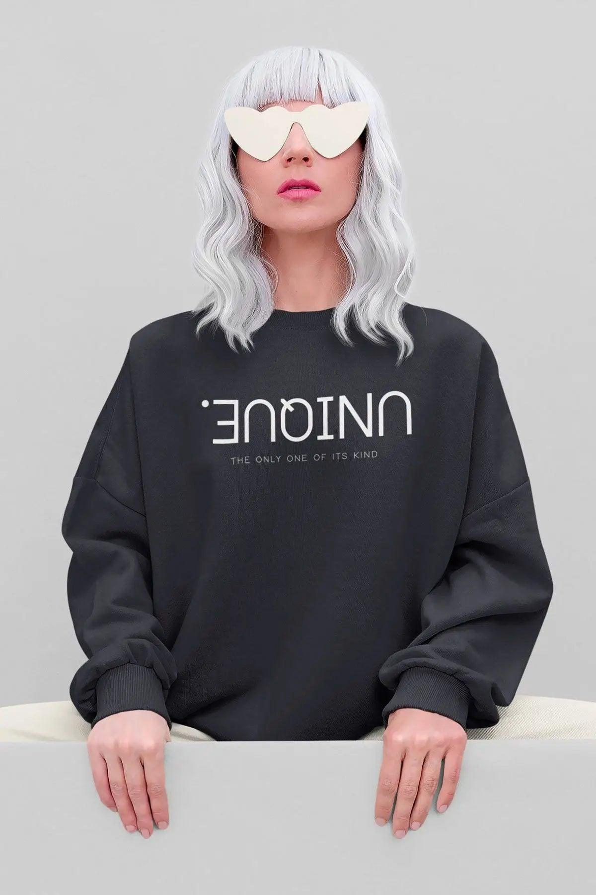 UNİQUE Oversize Kadın Sweatshirt PΛSΛGE