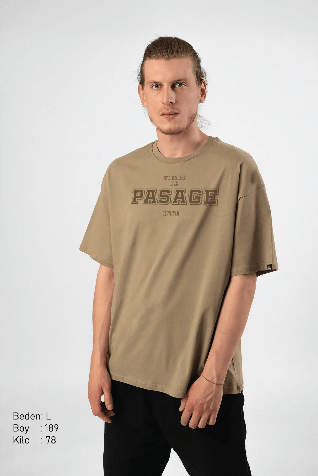 Vdp 1981 Camel Oversize Erkek Tişört PΛSΛGE