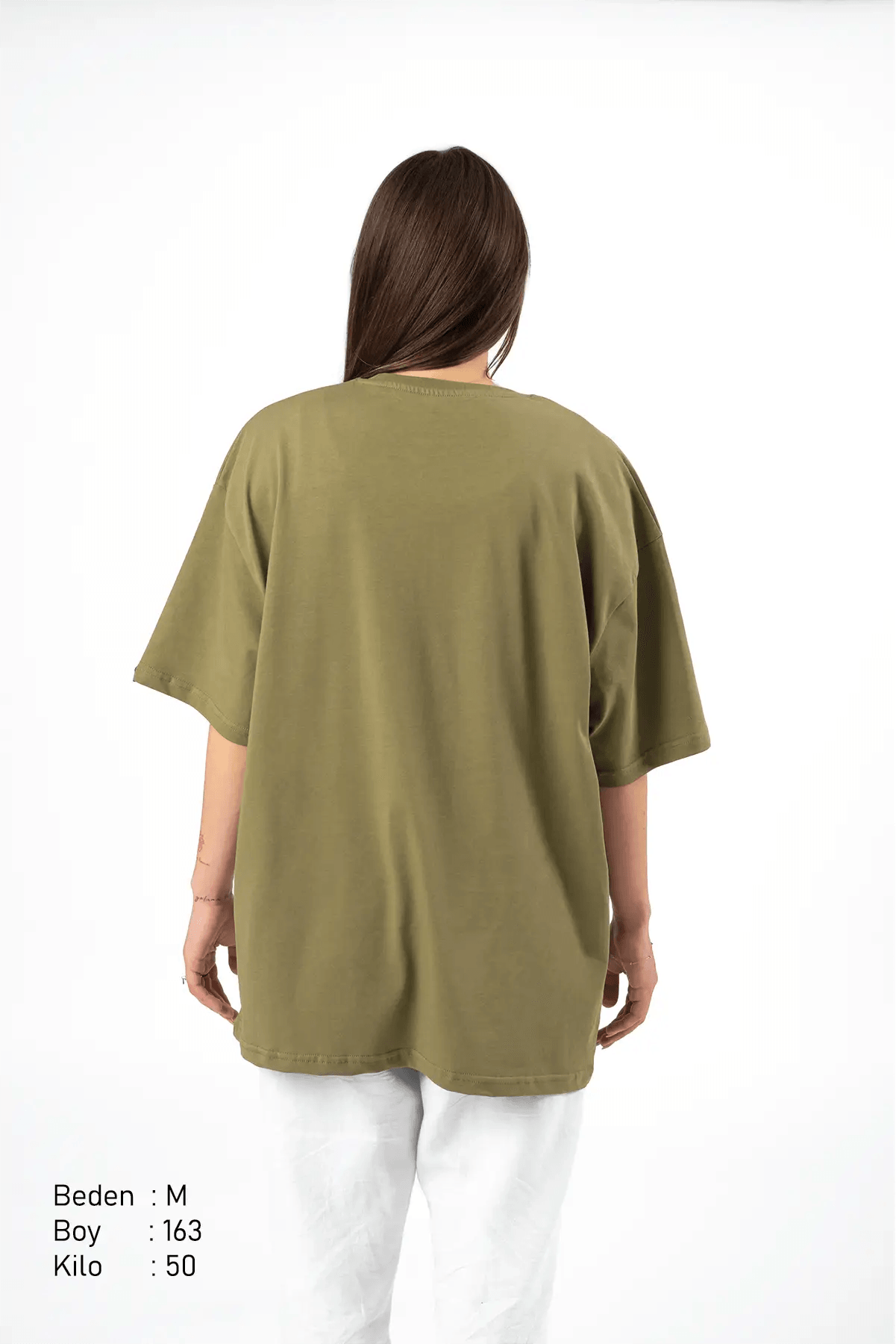 Vdp 1981 Haki Oversize Kadın Tişört PΛSΛGE