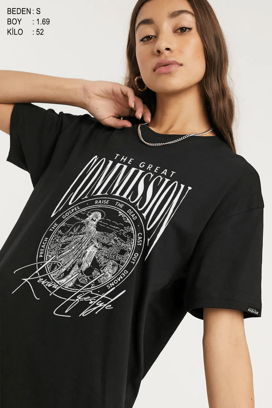 Commission Oversize Kadın Tişört - PΛSΛGE