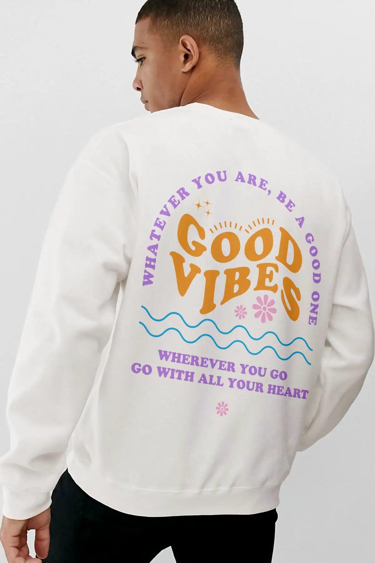 Vibes Oversize Erkek Sweatshirt - PΛSΛGE