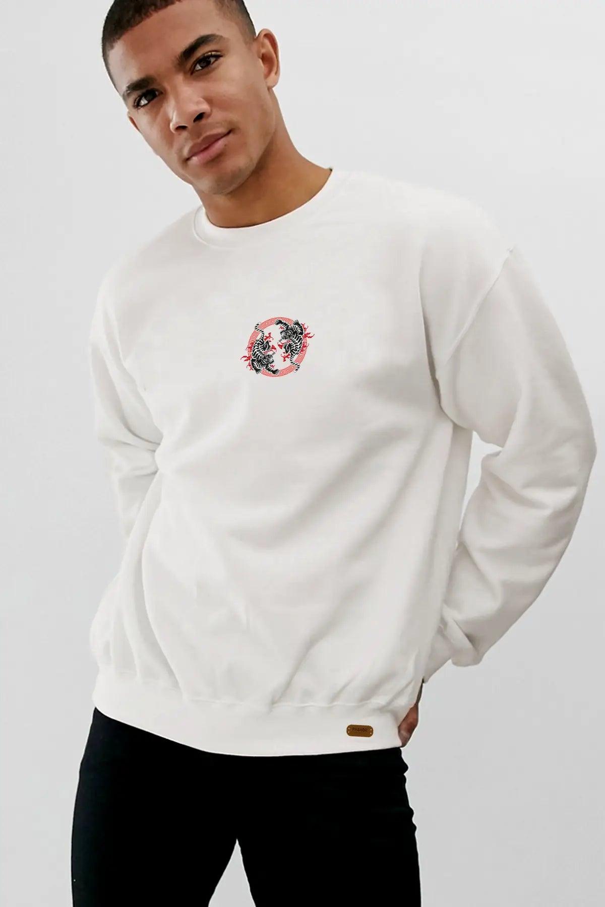 Twin Tiger Oversize Erkek Sweatshirt - PΛSΛGE