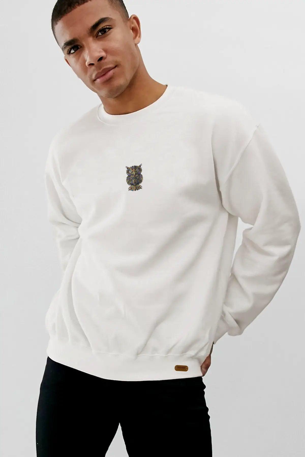 Owl Oversize Erkek Sweatshirt - PΛSΛGE