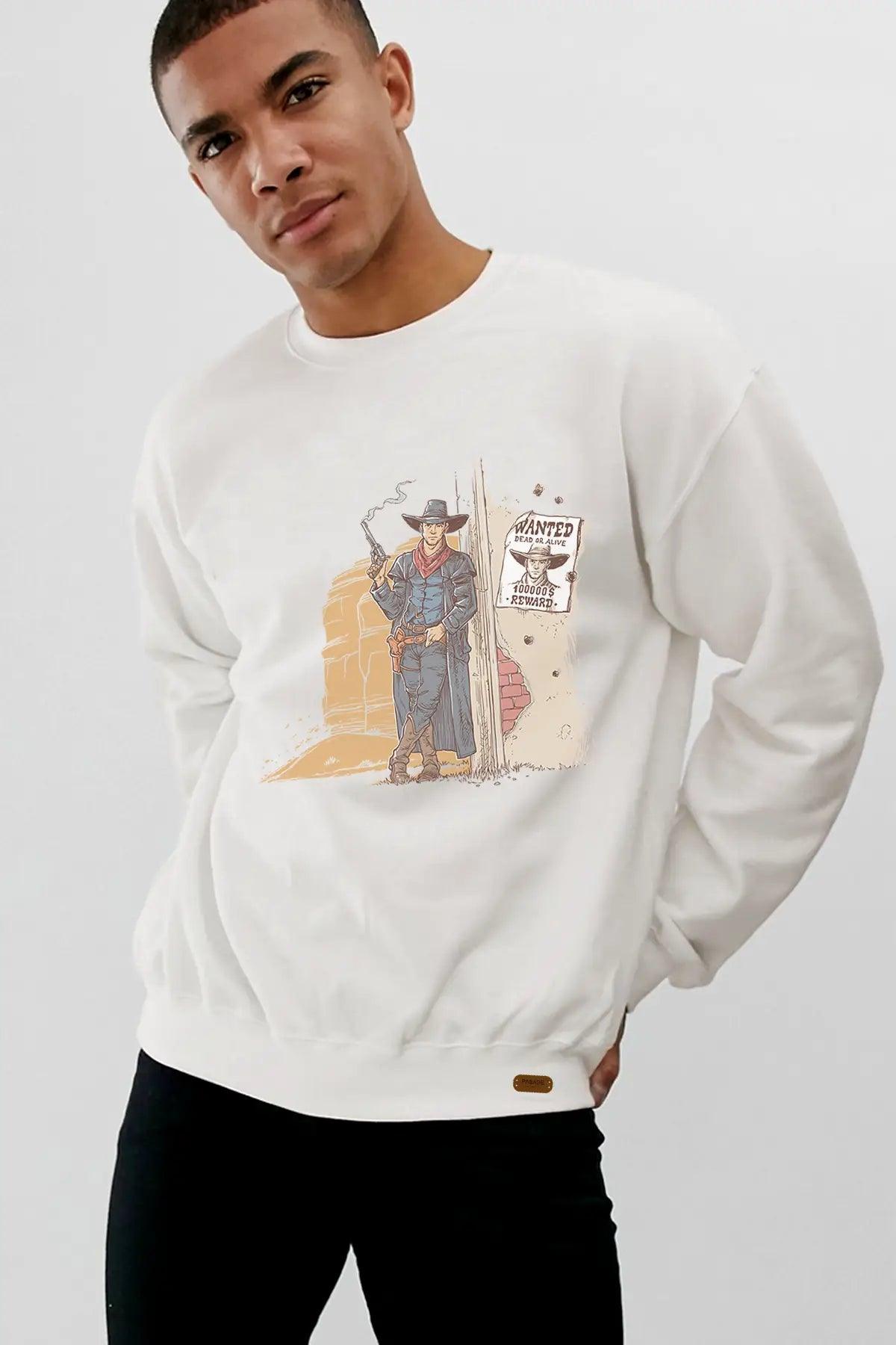 Wanted Cowboy Oversize Erkek Swatshirt - PΛSΛGE