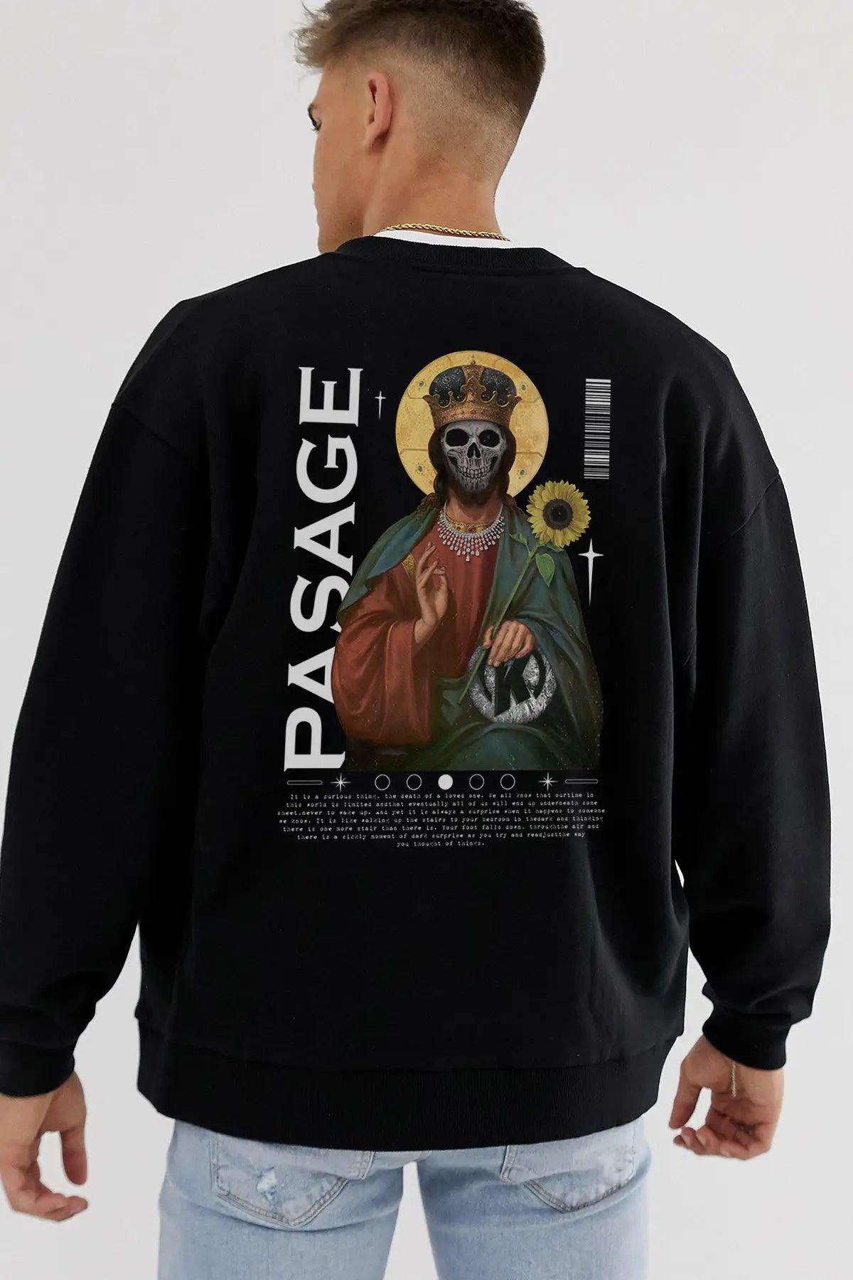 Death Love Oversize Erkek Sweatshirt - PΛSΛGE