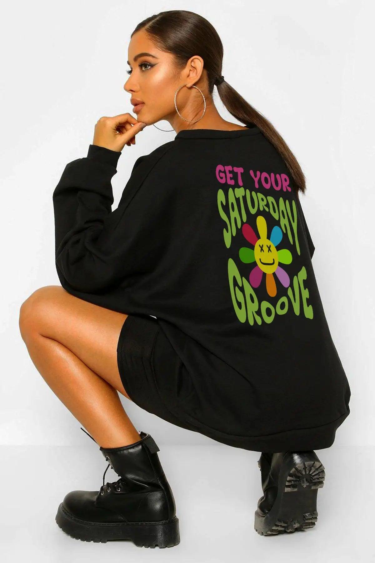 Saturday Oversize Kadın Sweatshirt - PΛSΛGE