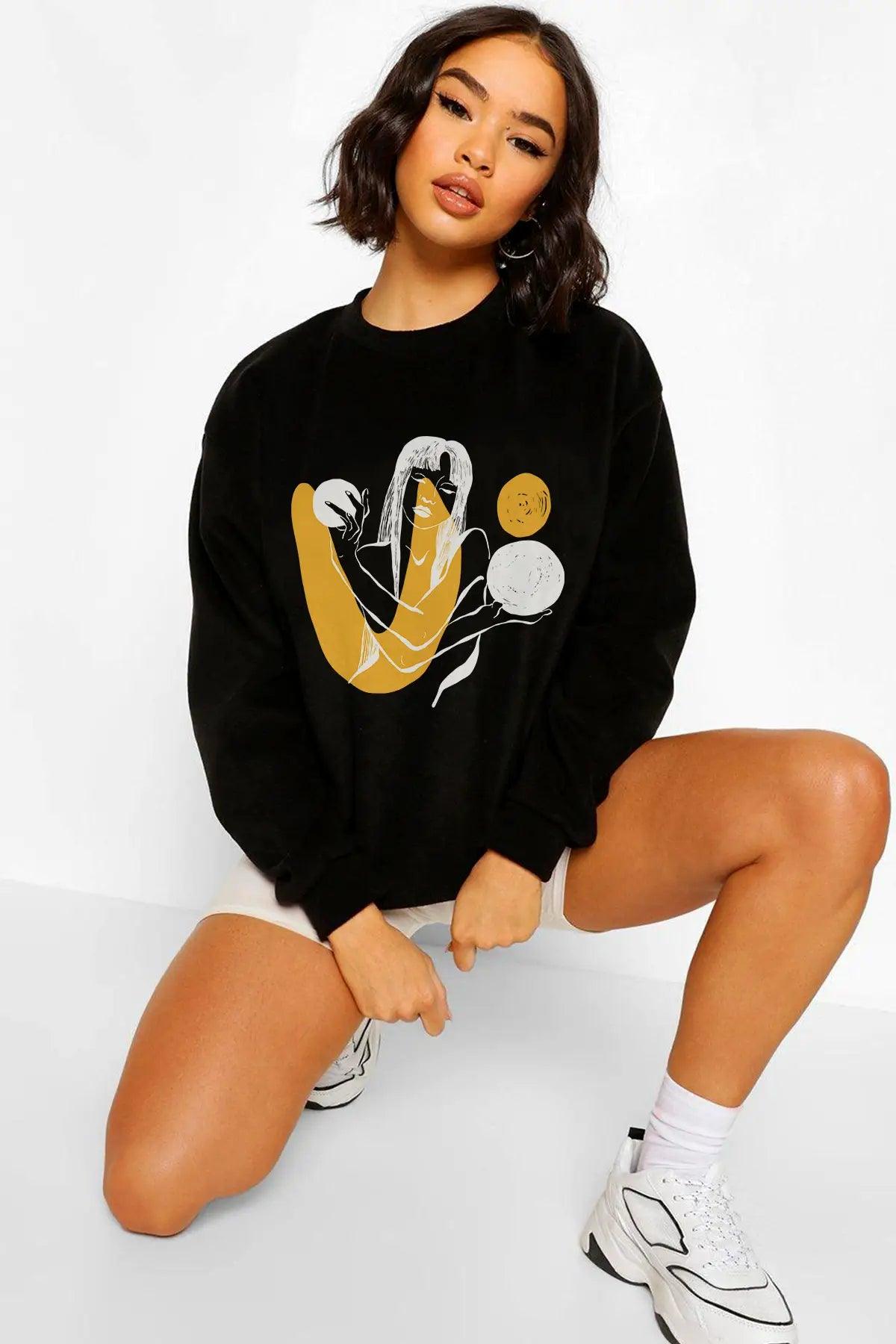 Material Woman Oversize Kadın Sweatshirt - PΛSΛGE