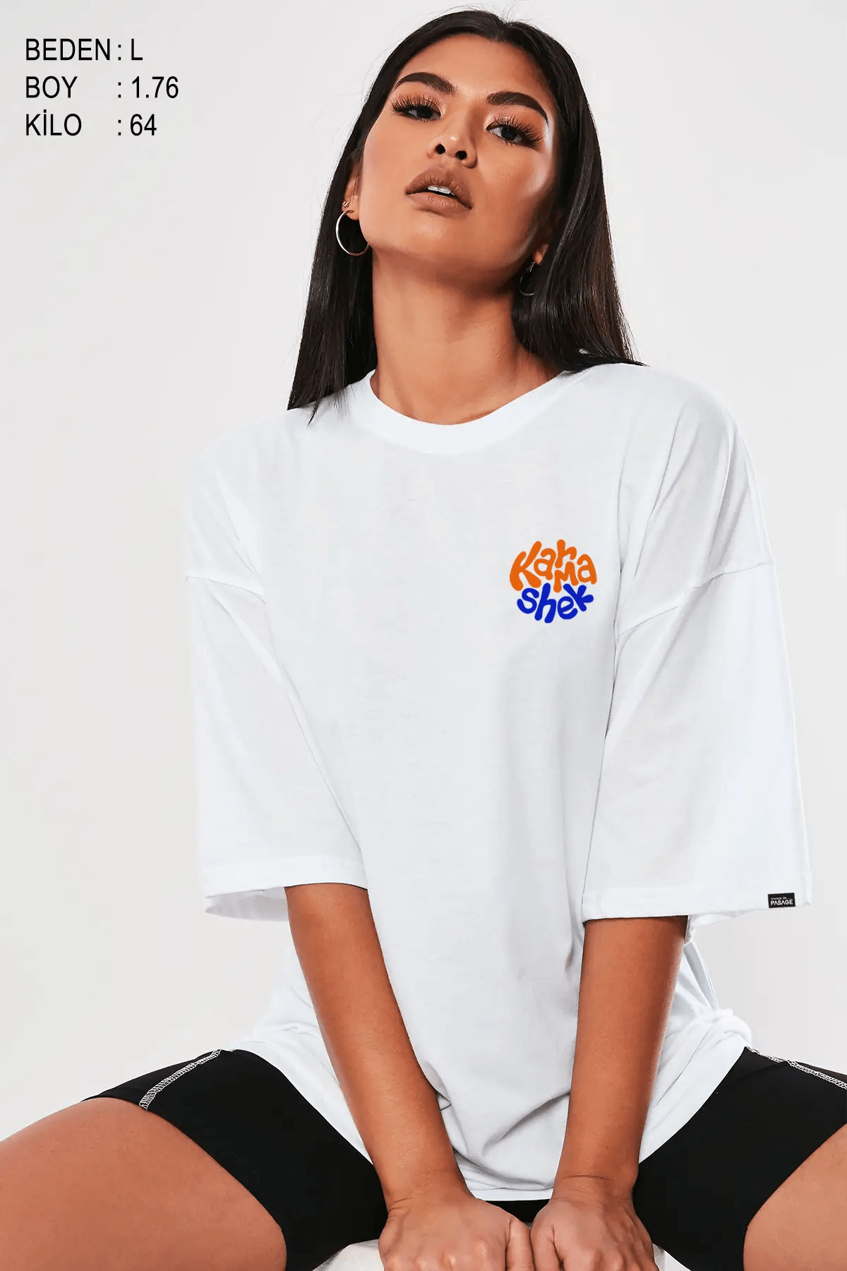Karmashek Oversize Kadın Tişört - PΛSΛGE