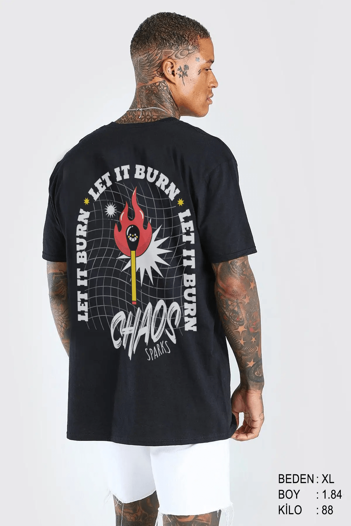 Chaos Oversize Erkek Tişört - PΛSΛGE