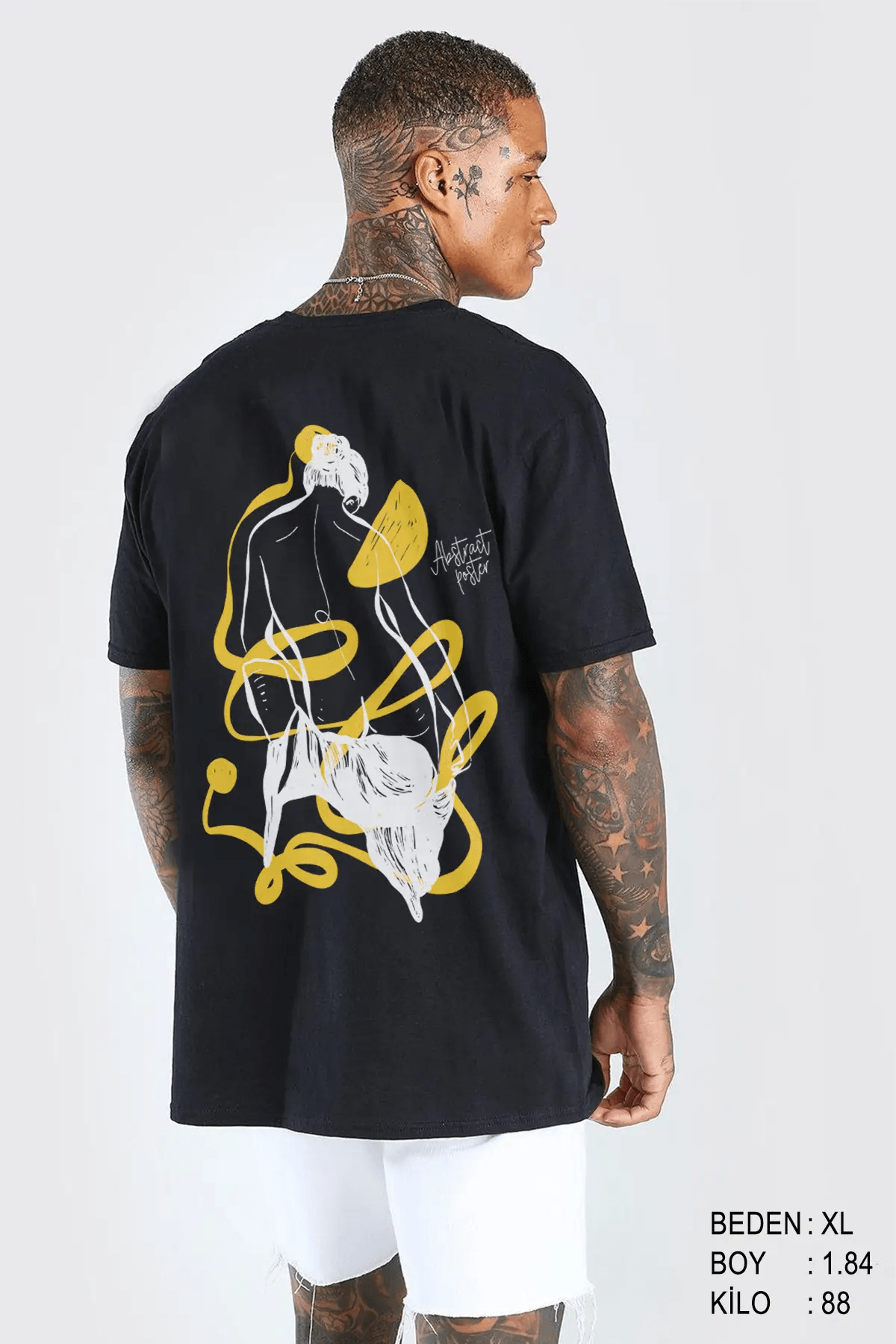 Nude Sculpture Oversize Erkek Tişört - PΛSΛGE