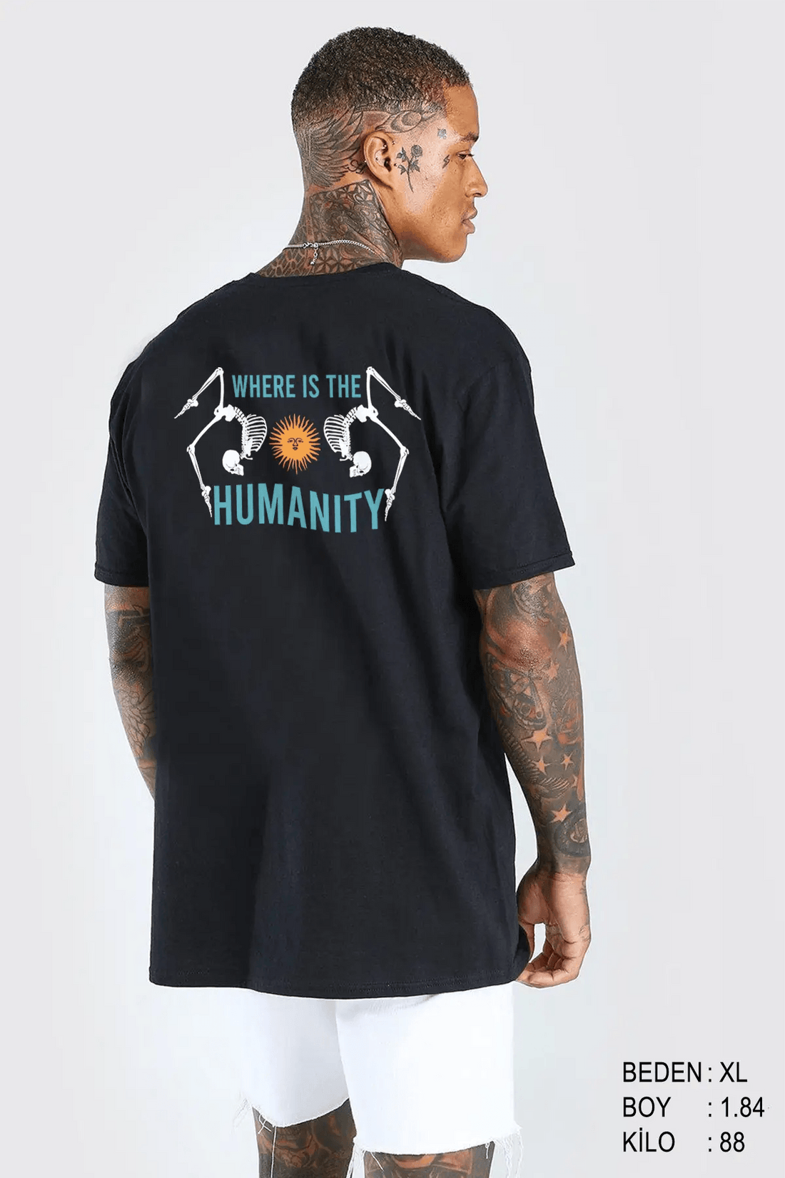 Humanity Oversize Erkek Tişört - PΛSΛGE