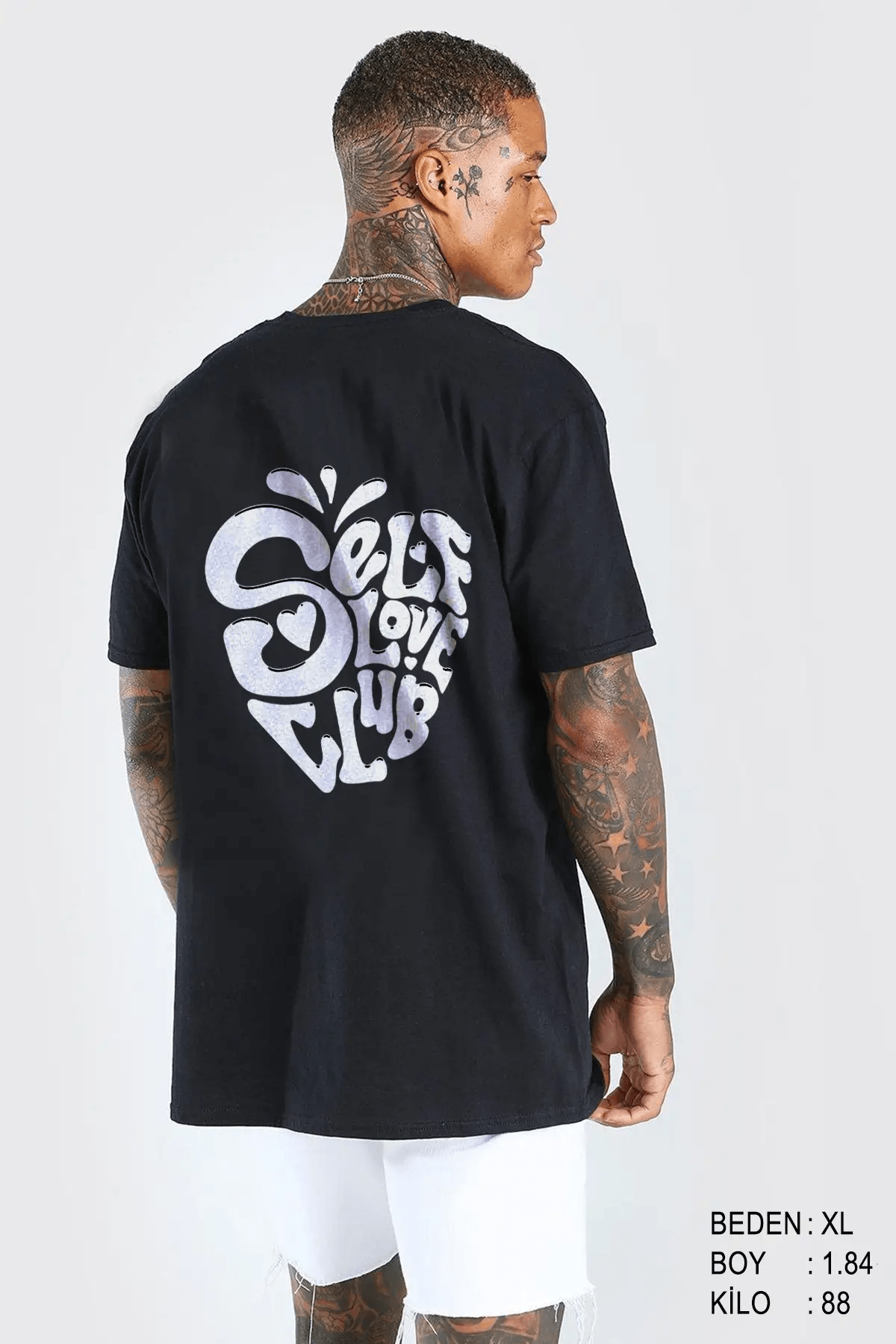 Self Love Club Oversize Erkek Tişört - PΛSΛGE