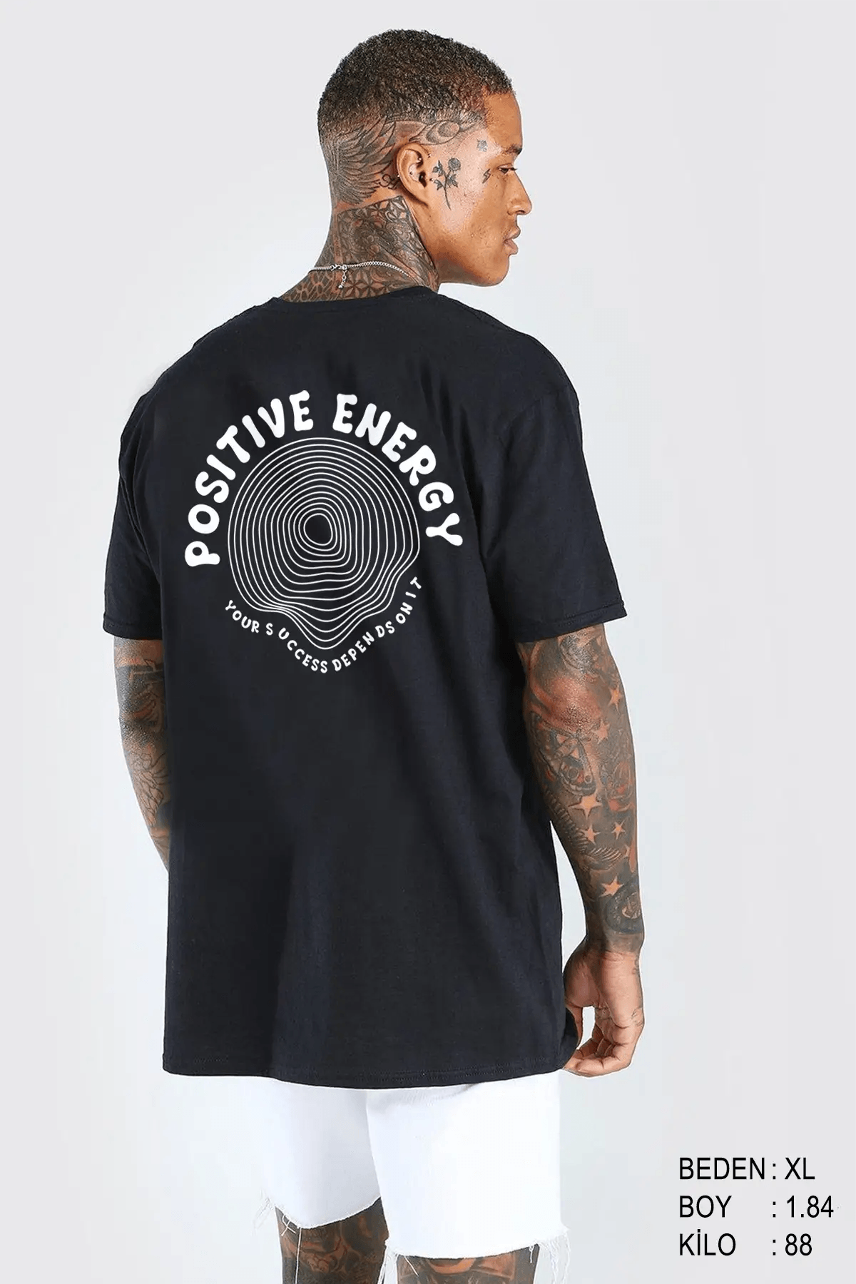 Positive Energy Oversiz Erkek Tişört - PΛSΛGE