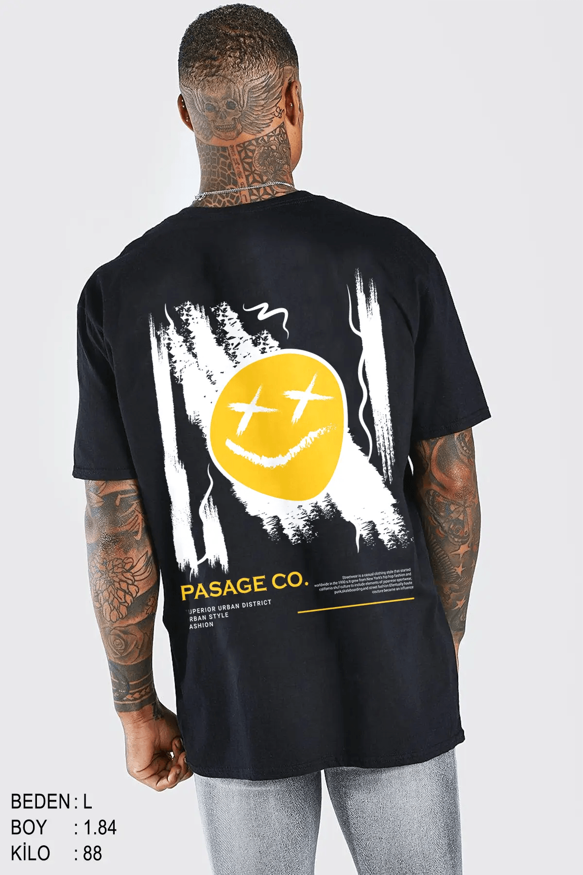 Urban Style Oversize Erkek Tişört - PΛSΛGE