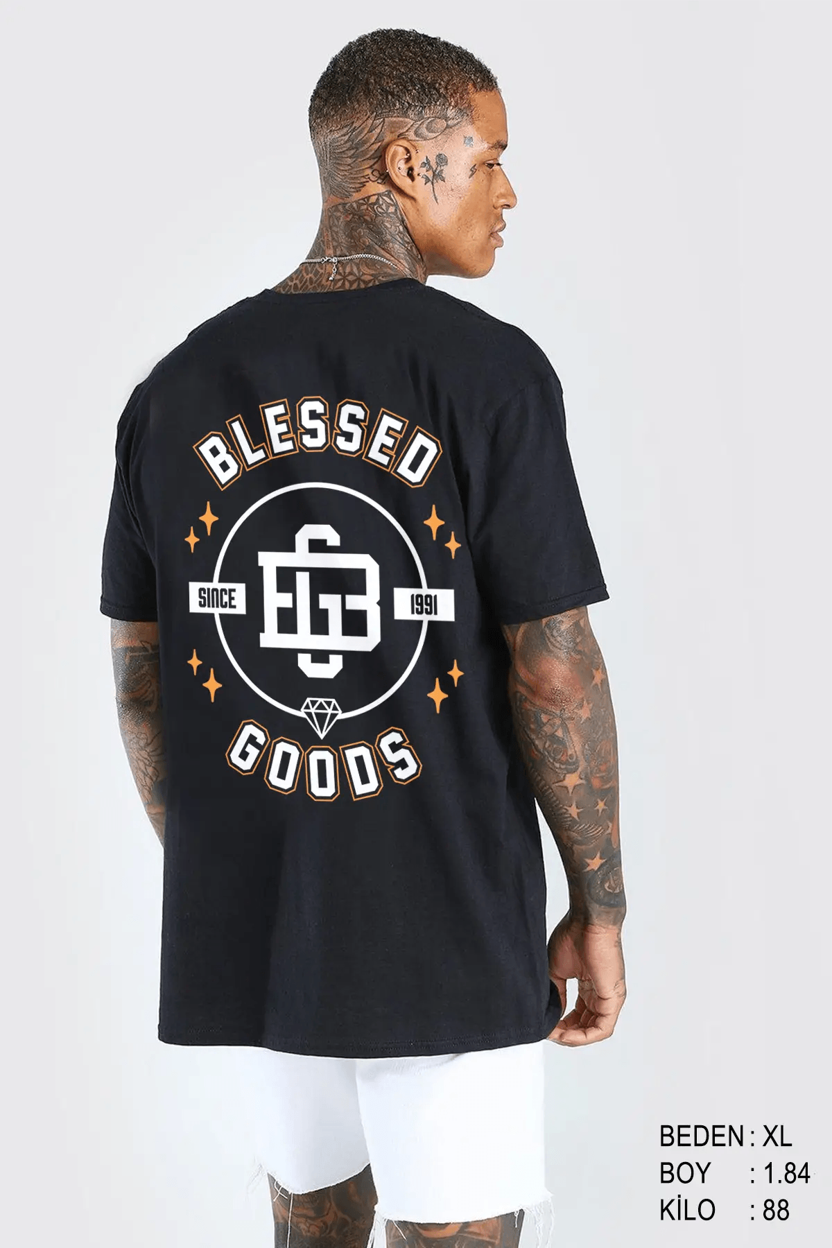 Blessed Goods Oversize Erkek Tişört - PΛSΛGE