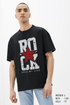 Rock Oversize Erkek Tişört - PΛSΛGE