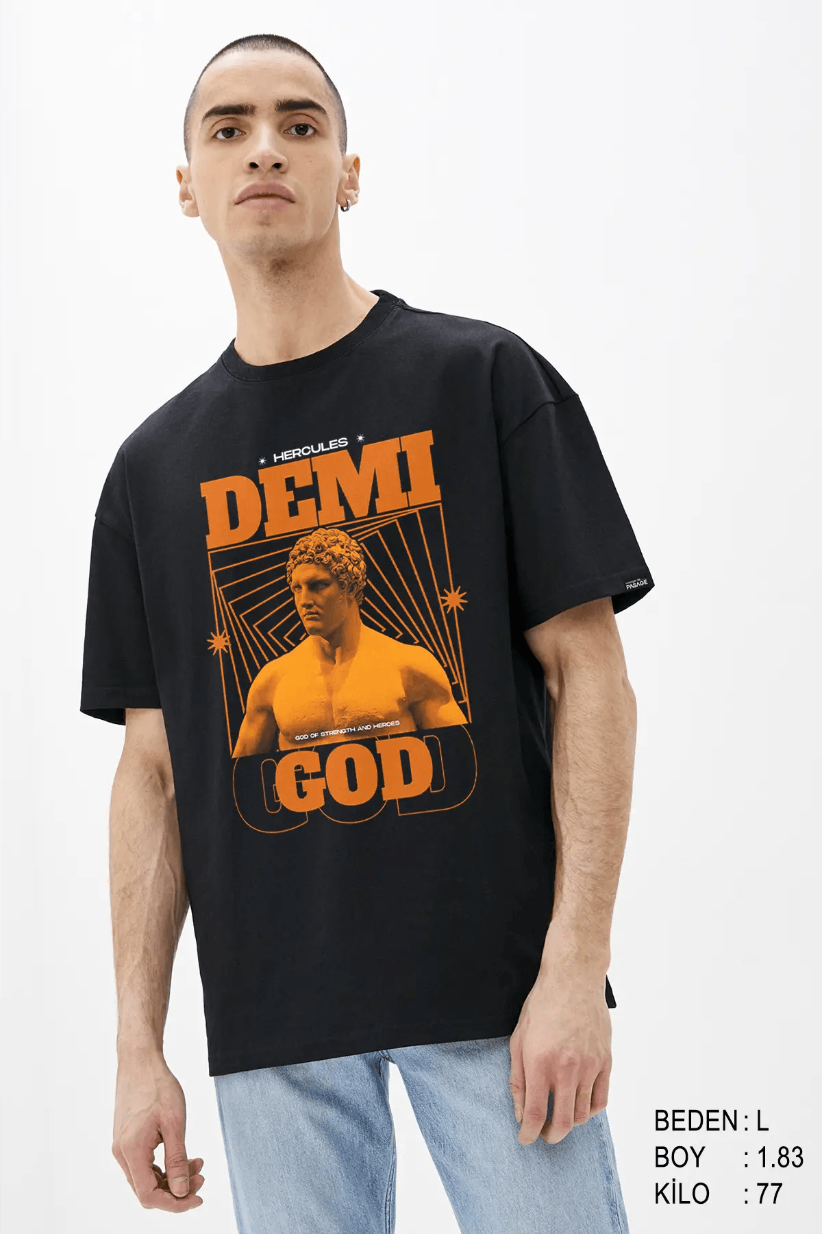 Hercules Oversize Erkek Tişört - PΛSΛGE