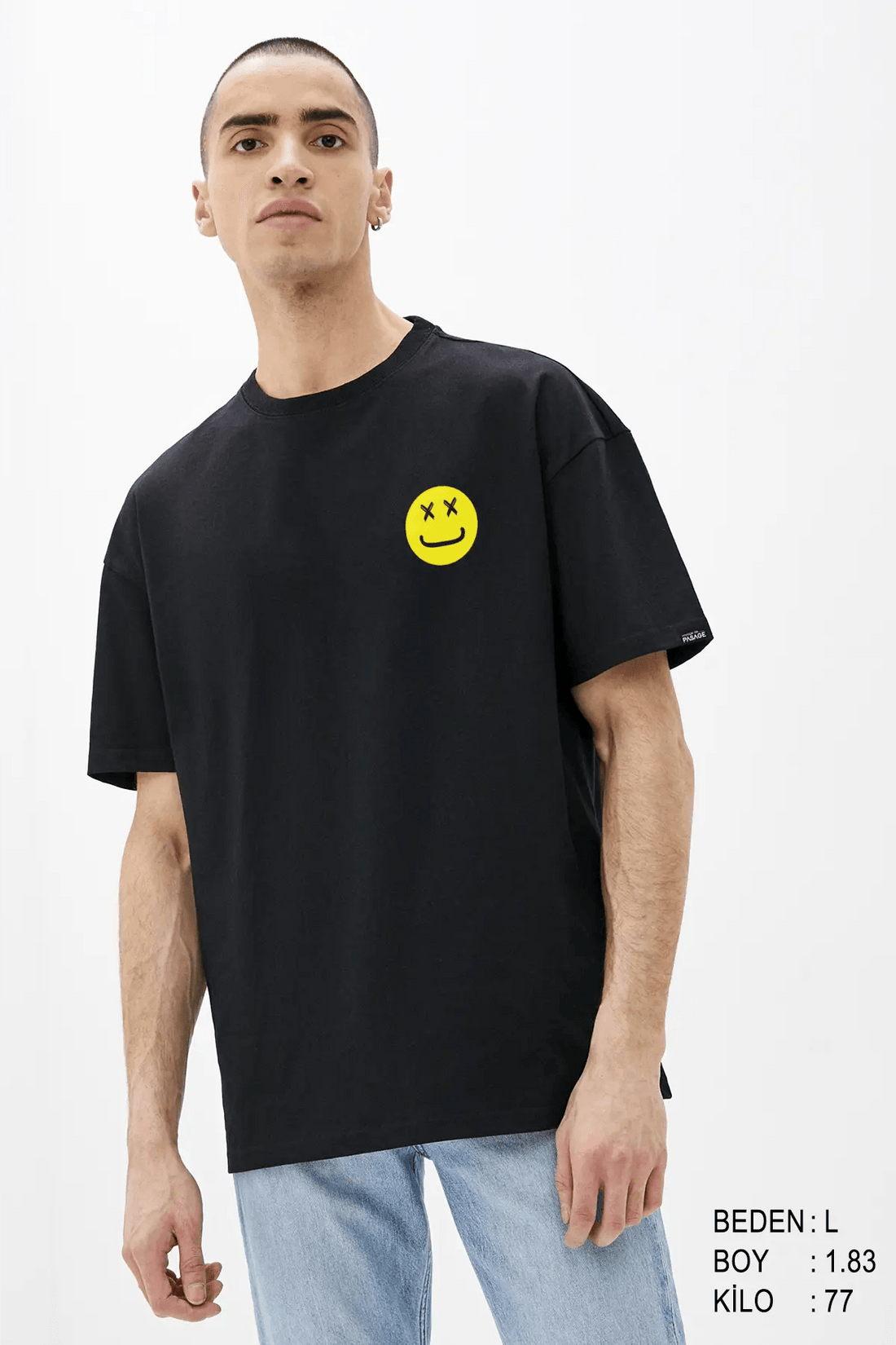 Saturday Oversize Erkek Tişört - PΛSΛGE