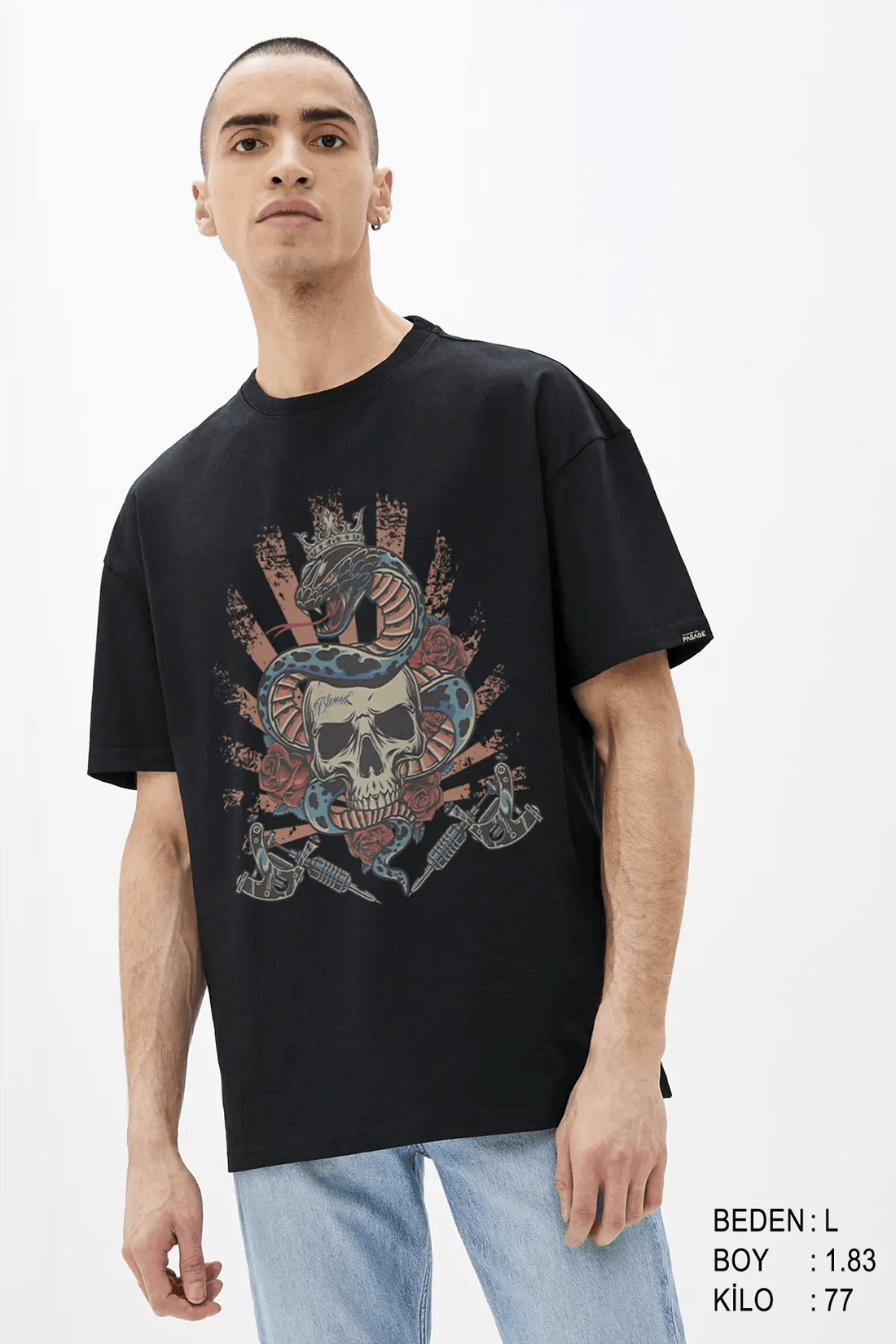 Blessed Oversize Erkek Tişört - PΛSΛGE