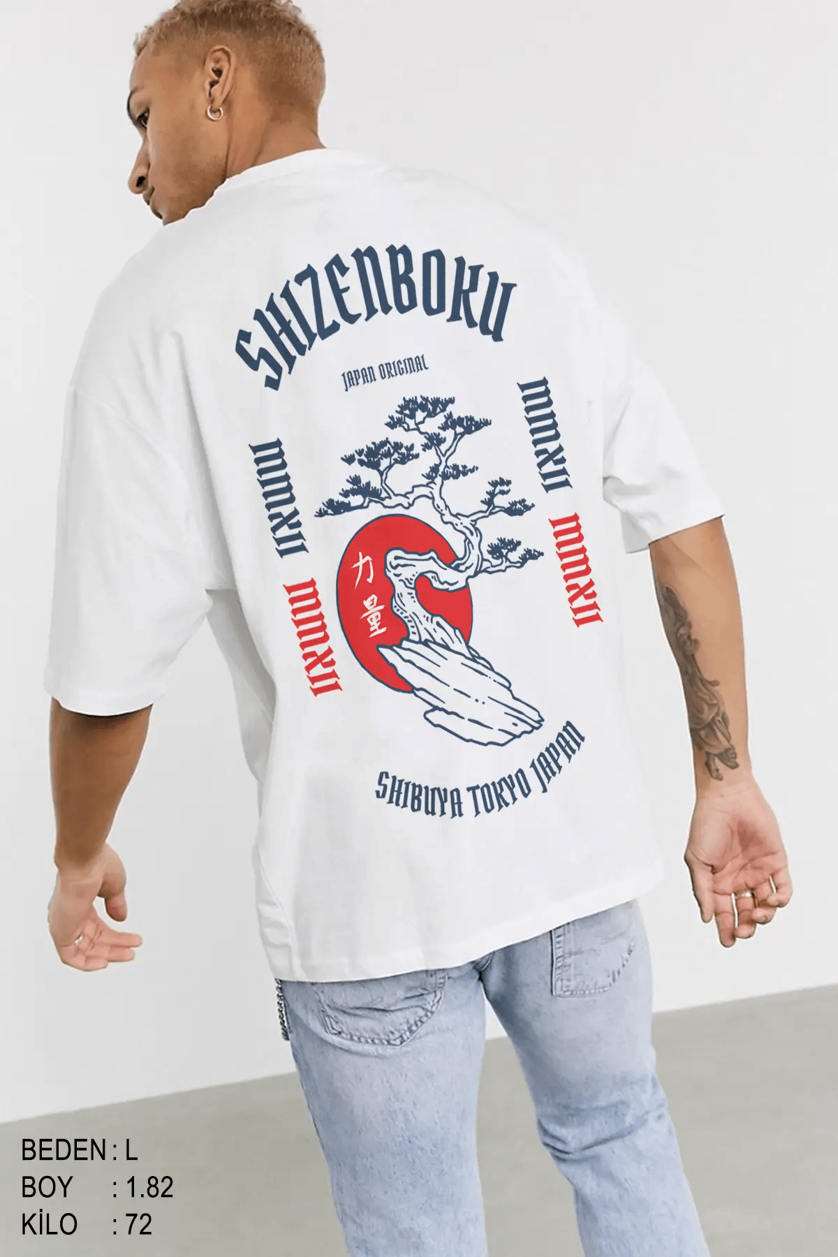 Shizen Oversize Erkek Tişört - PΛSΛGE