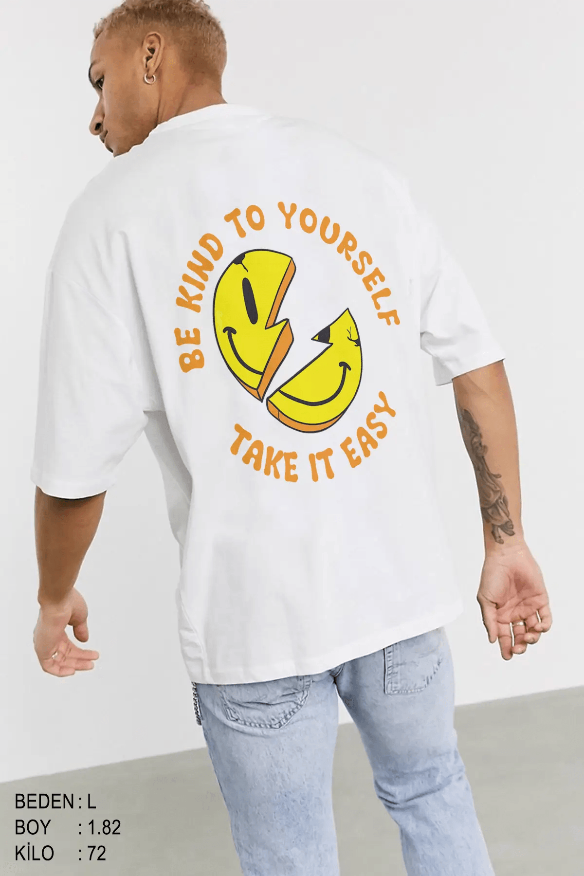 Take İt Easy Oversize Erkek Tişört - PΛSΛGE