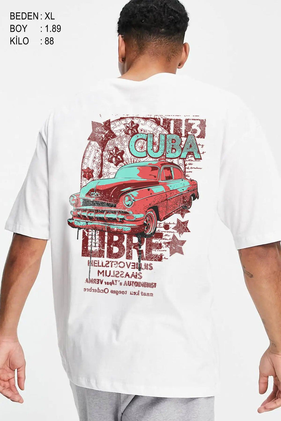 Cuba Oversize Erkek Tişört - PΛSΛGE