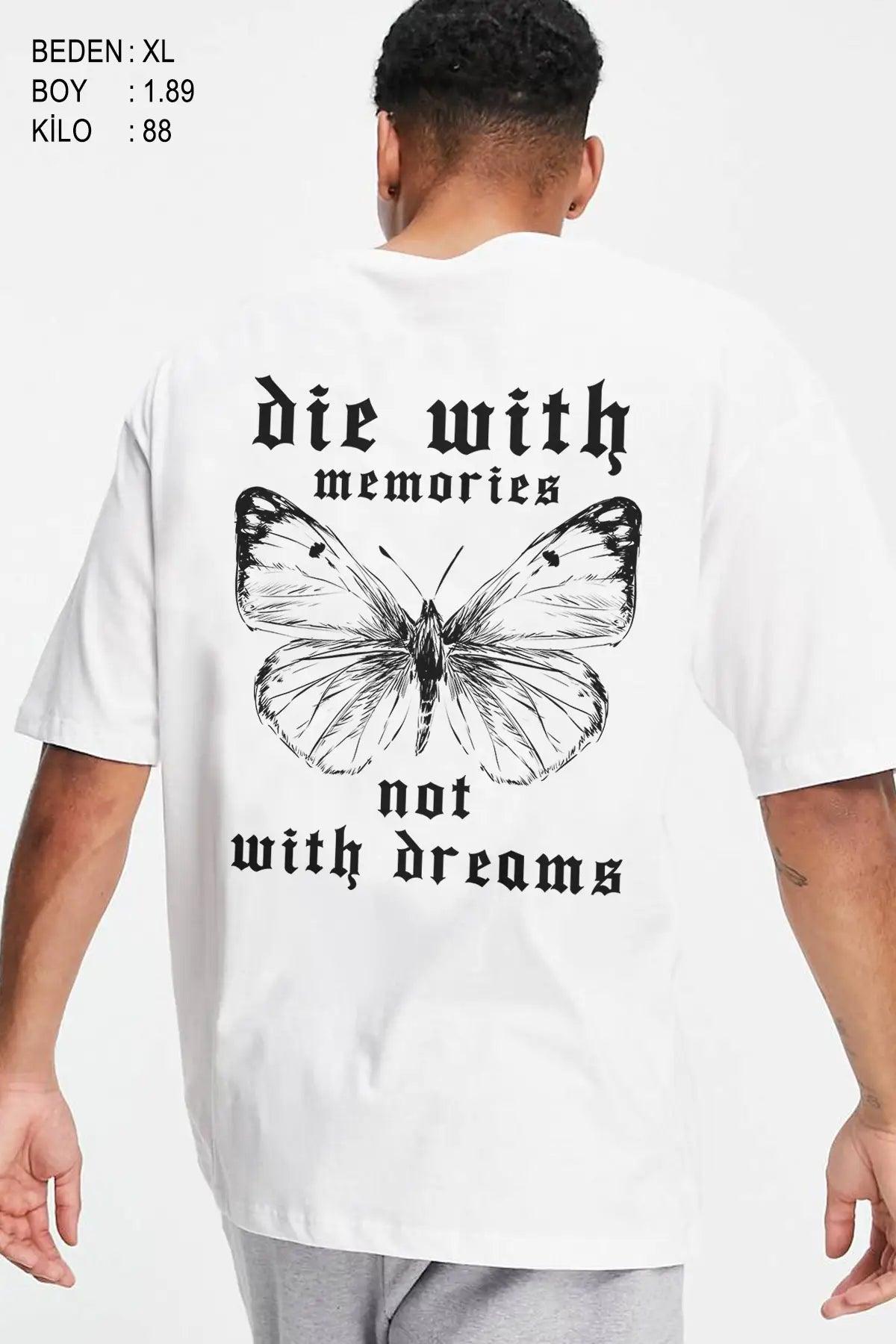 Die With Memories Oversize Erkek Tişört - PΛSΛGE