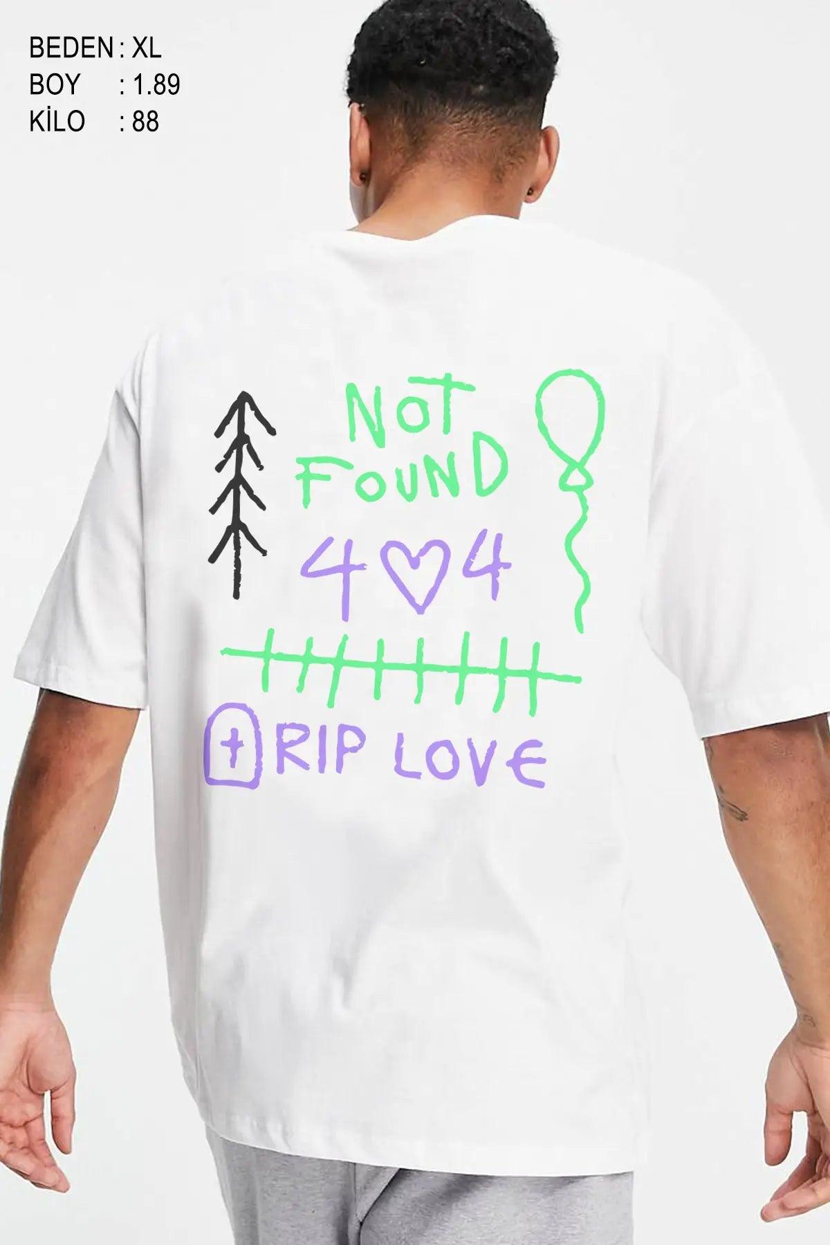 Rip Love Oversize Erkek Tişört - PΛSΛGE