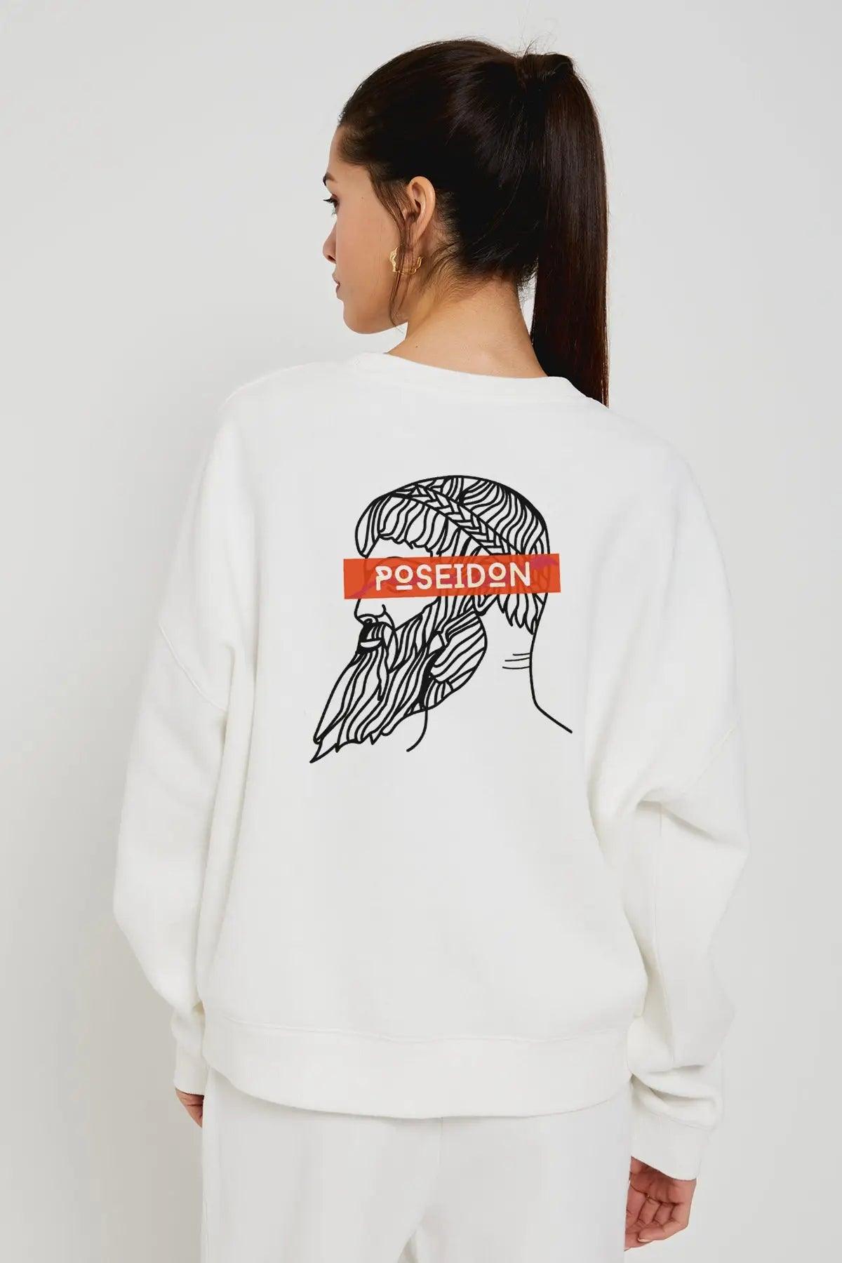 Poseidon Oversize Kadın Sweatshirt - PΛSΛGE