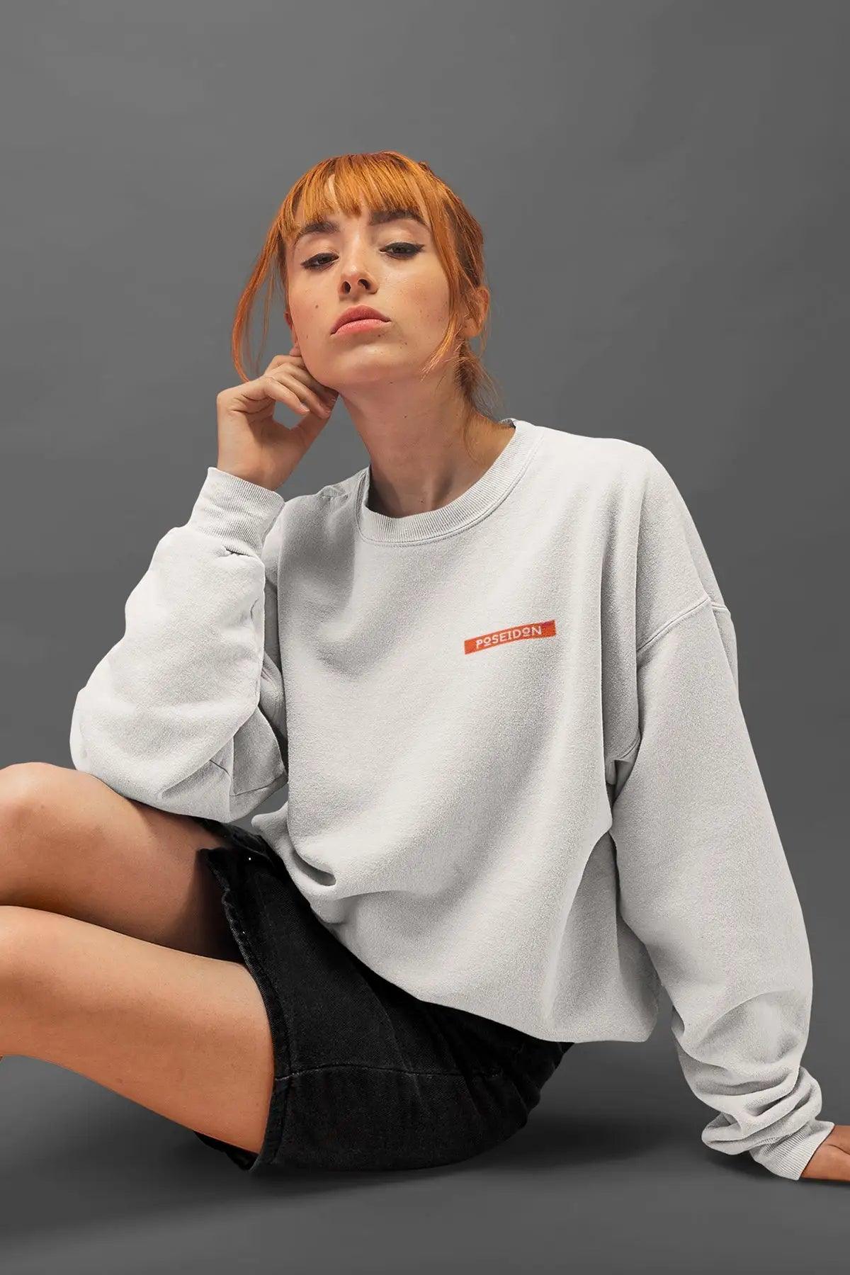 Poseidon Oversize Kadın Sweatshirt - PΛSΛGE