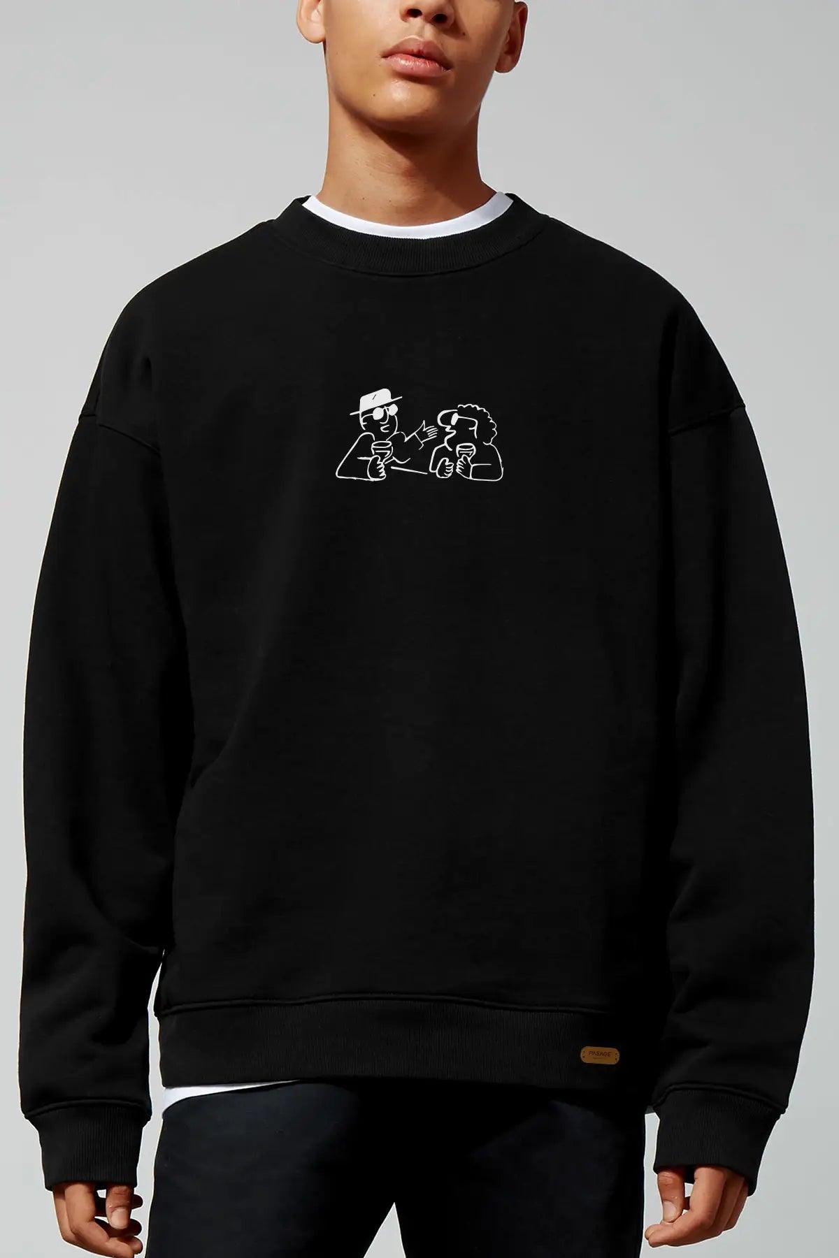 Drunk Guys Overize Erkek Sweatshirt - PΛSΛGE