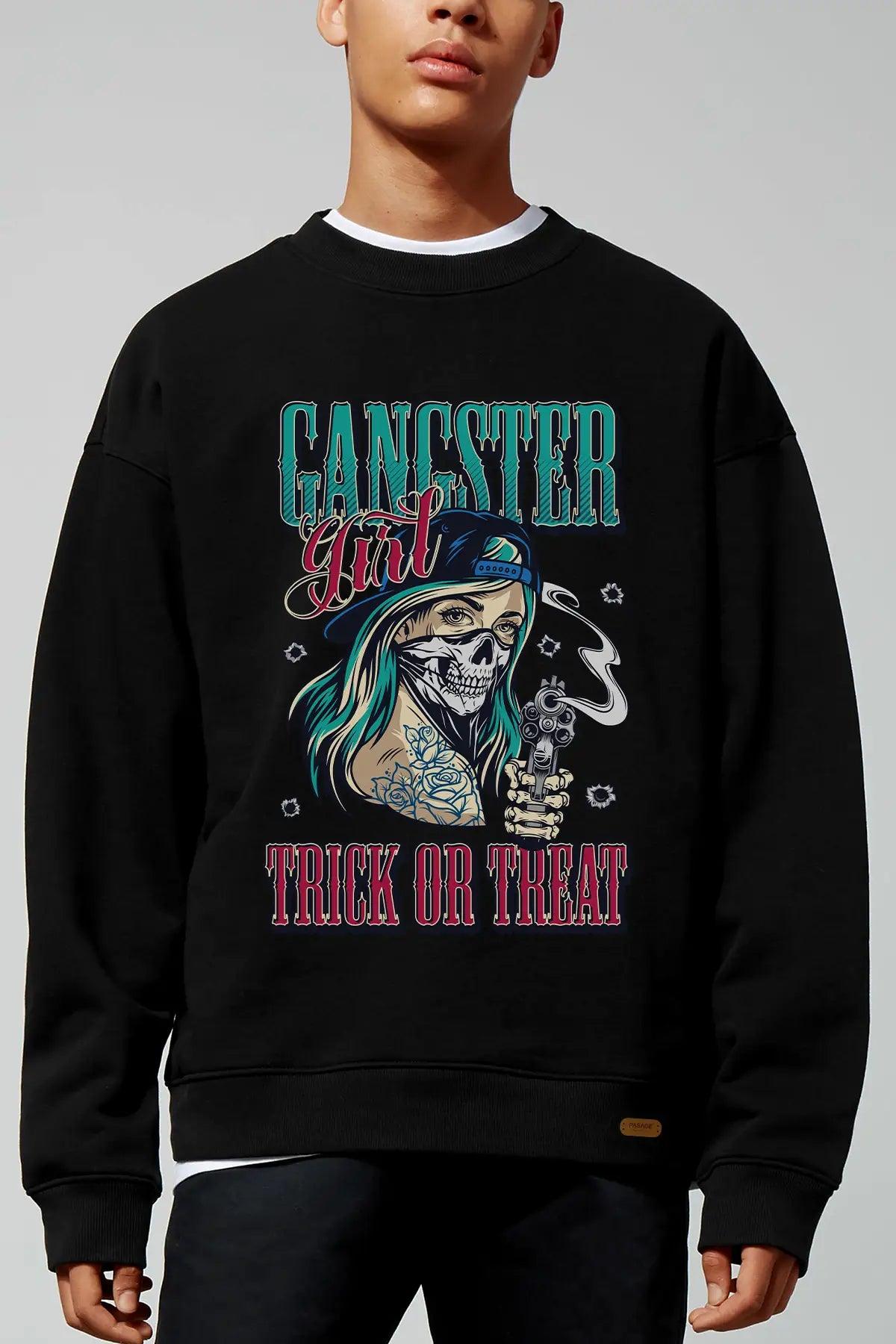 Gangster Girl Oversize Erkek Sweatshirt - PΛSΛGE
