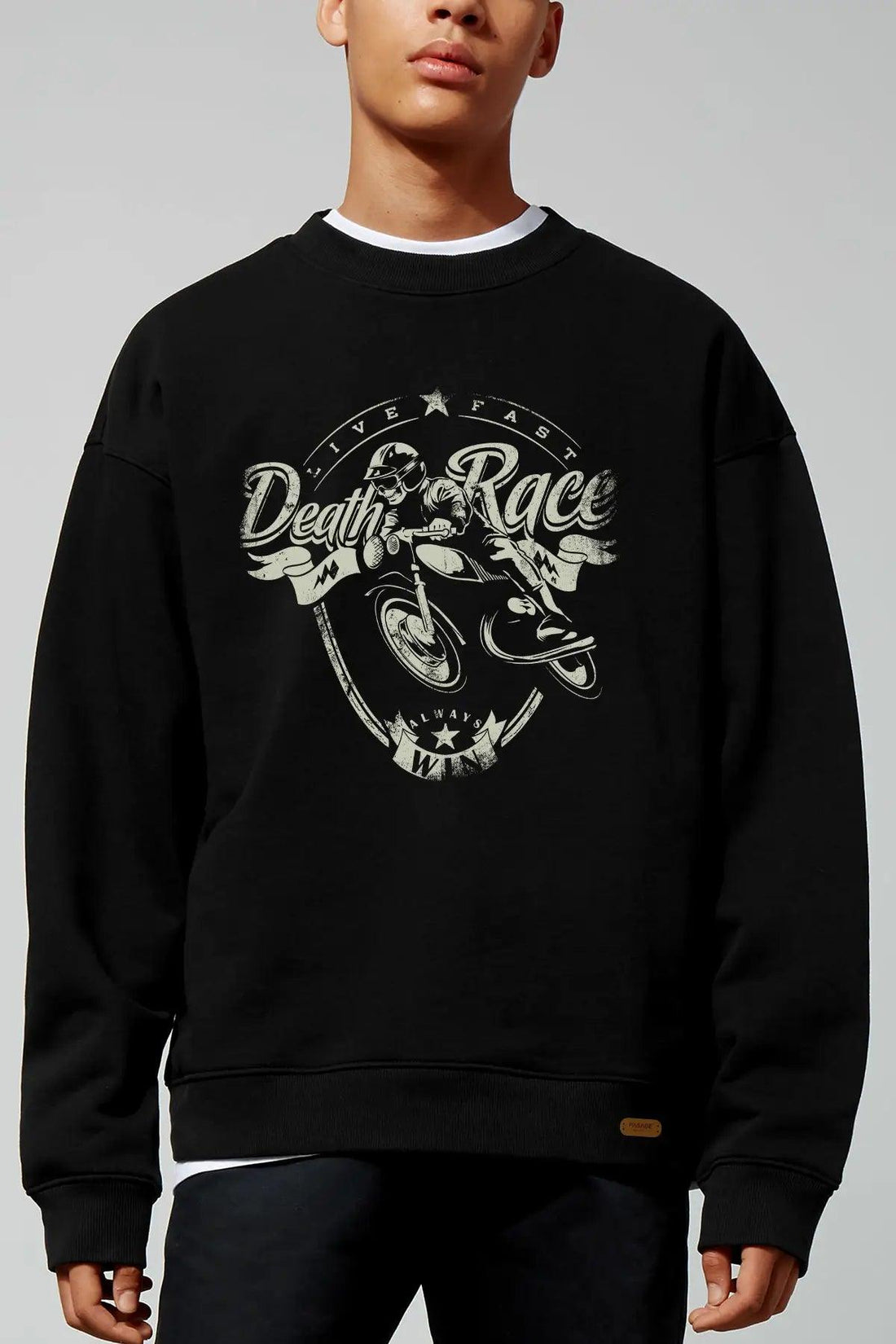 Death Race Oversize Erkek Sweatshirt - PΛSΛGE