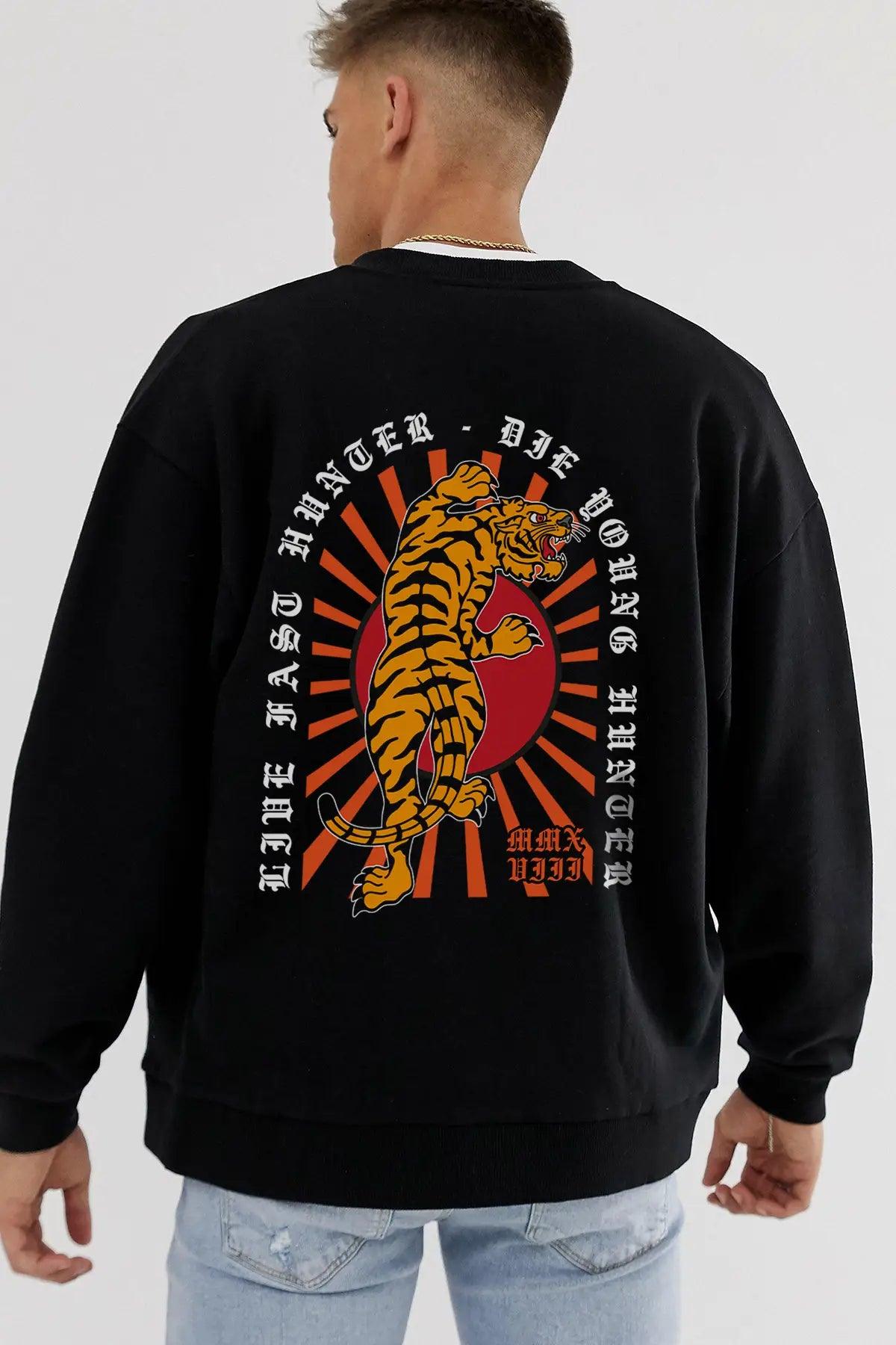 Japanese Tiger Oversize Erkek Swaetshirt - PΛSΛGE