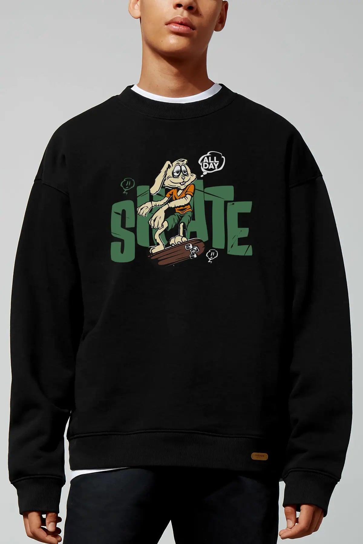 Skate Oversize Erkek Sweatshirt - PΛSΛGE
