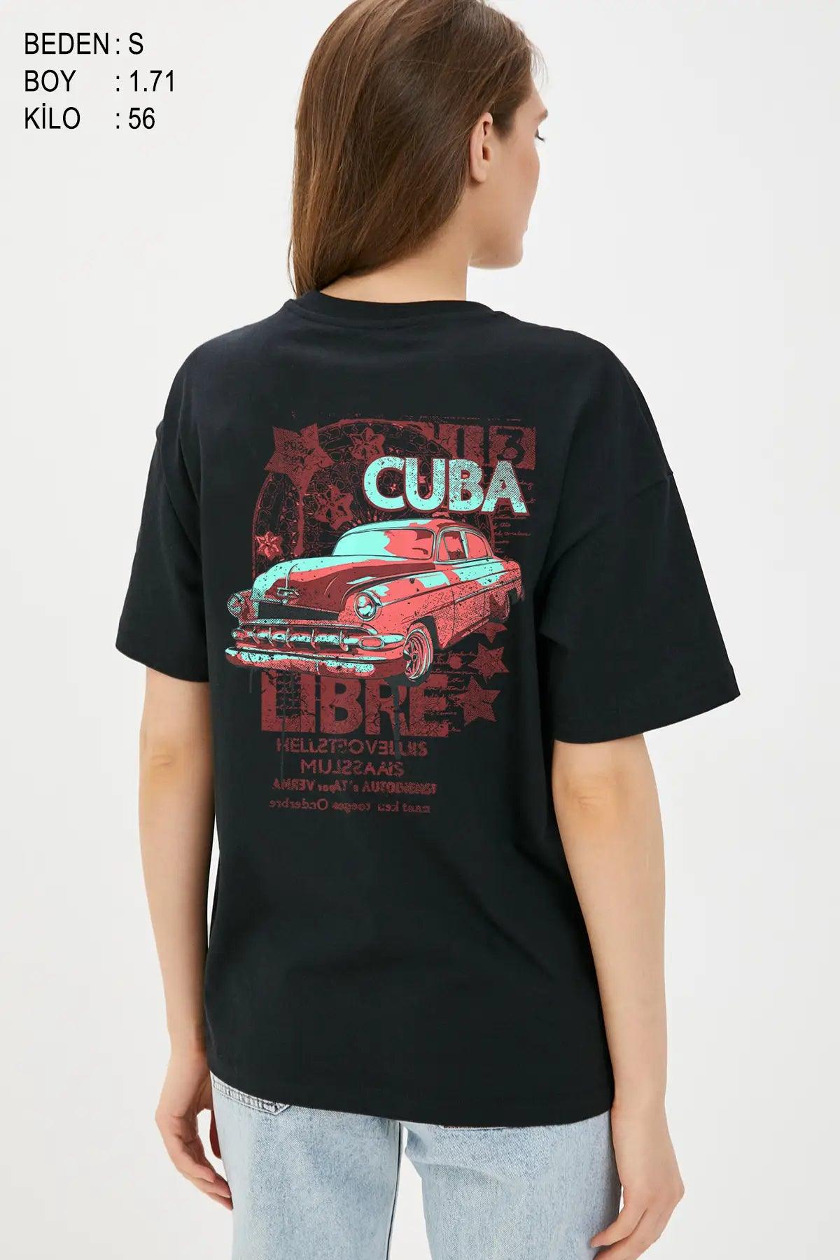 Cuba Oversize Kadın Tişört - PΛSΛGE