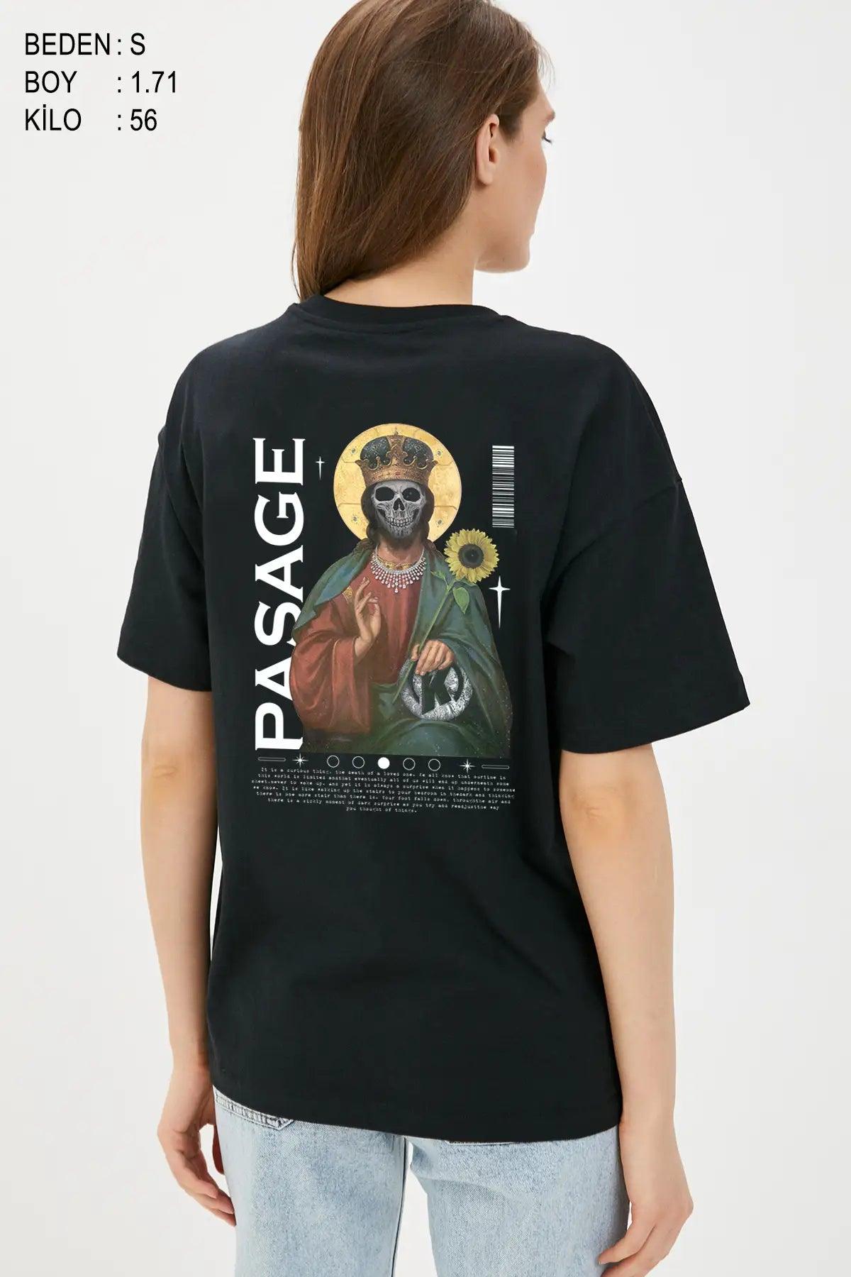 Death Love Oversize Kadın Tişört - PΛSΛGE