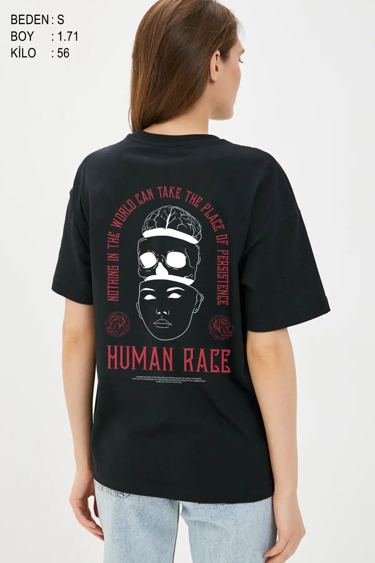 Human Race Oversize Kadın Tişört - PΛSΛGE