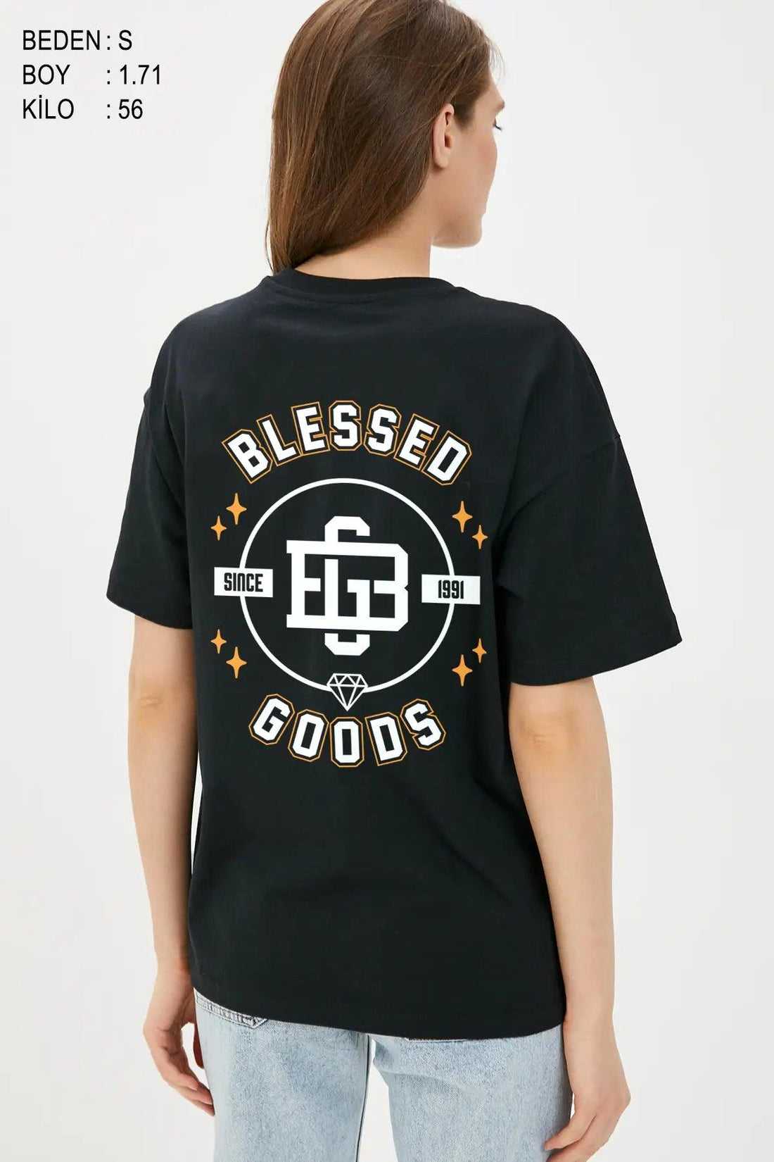 Blessed Goods Oversize Kadın Tişört - PΛSΛGE