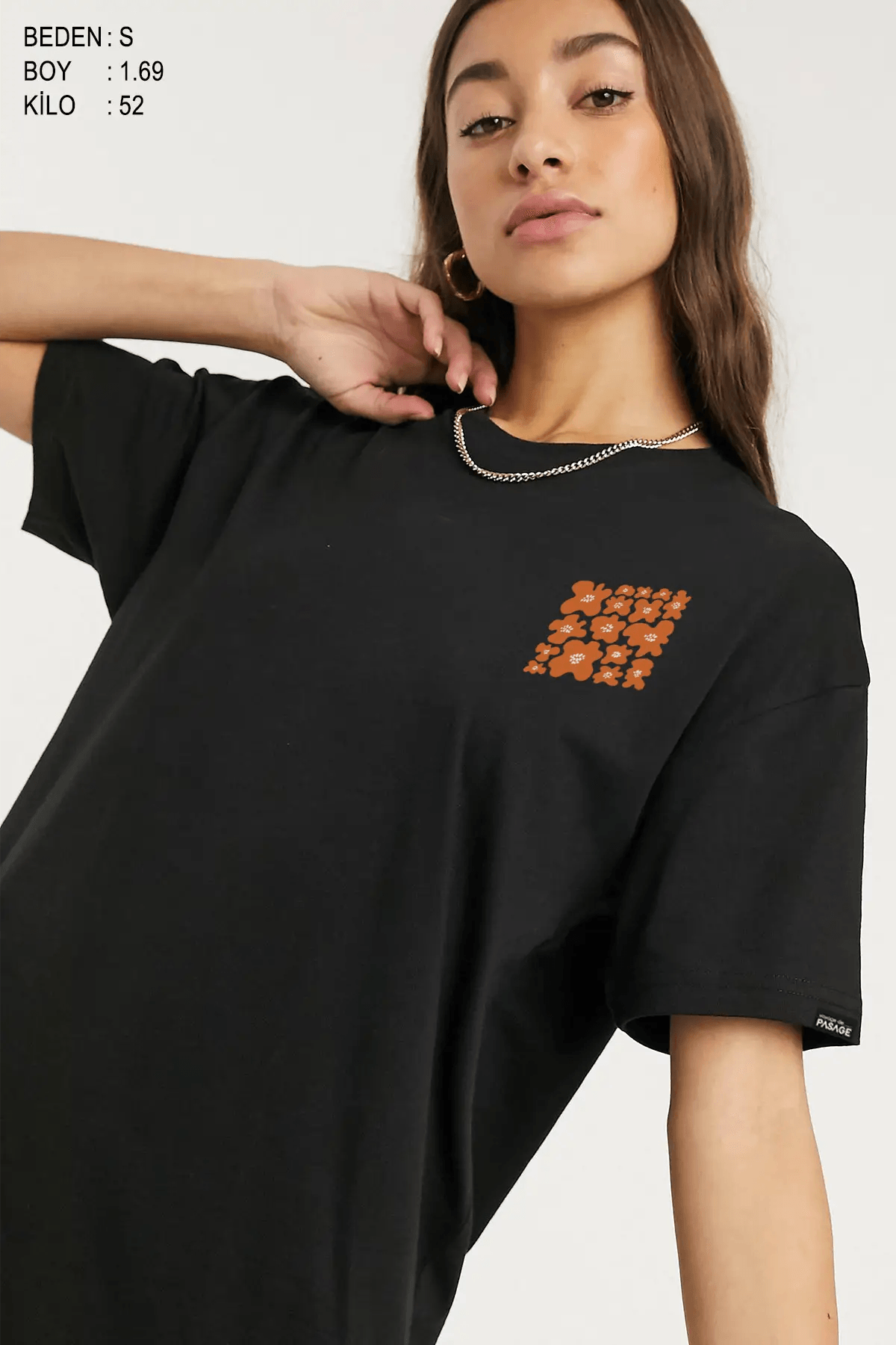 Self Future Oversize Kadın Tişört - PΛSΛGE