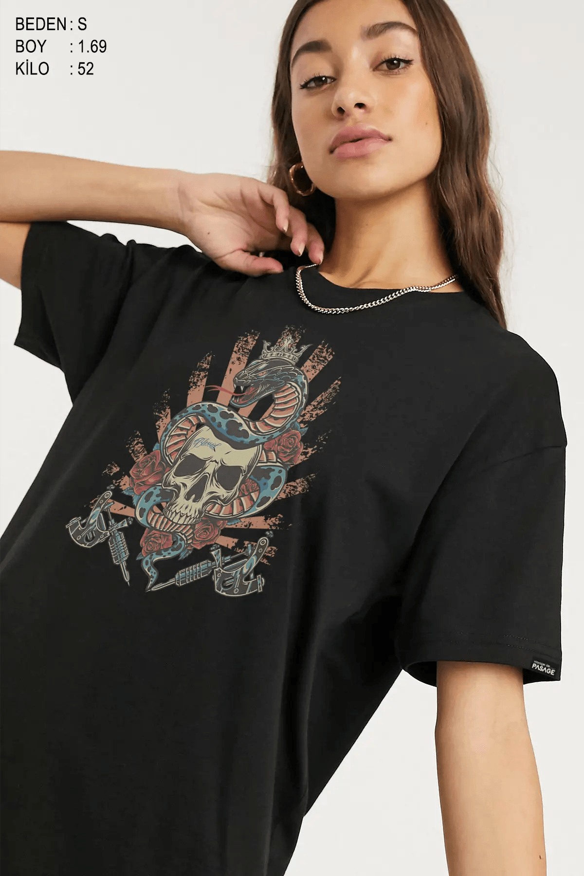 Blessed Oversize Kadın Tişört - PΛSΛGE