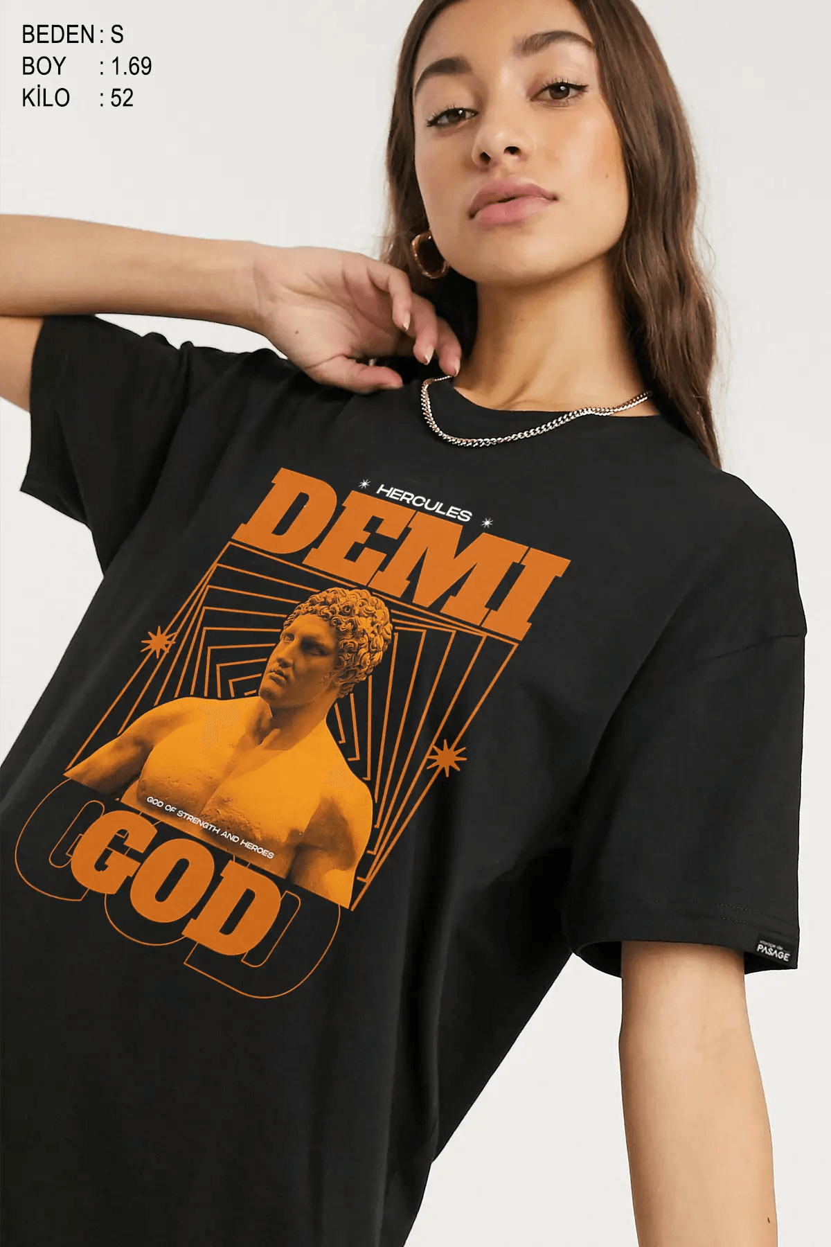 Hercules Oversize Kadın Tişört - PΛSΛGE