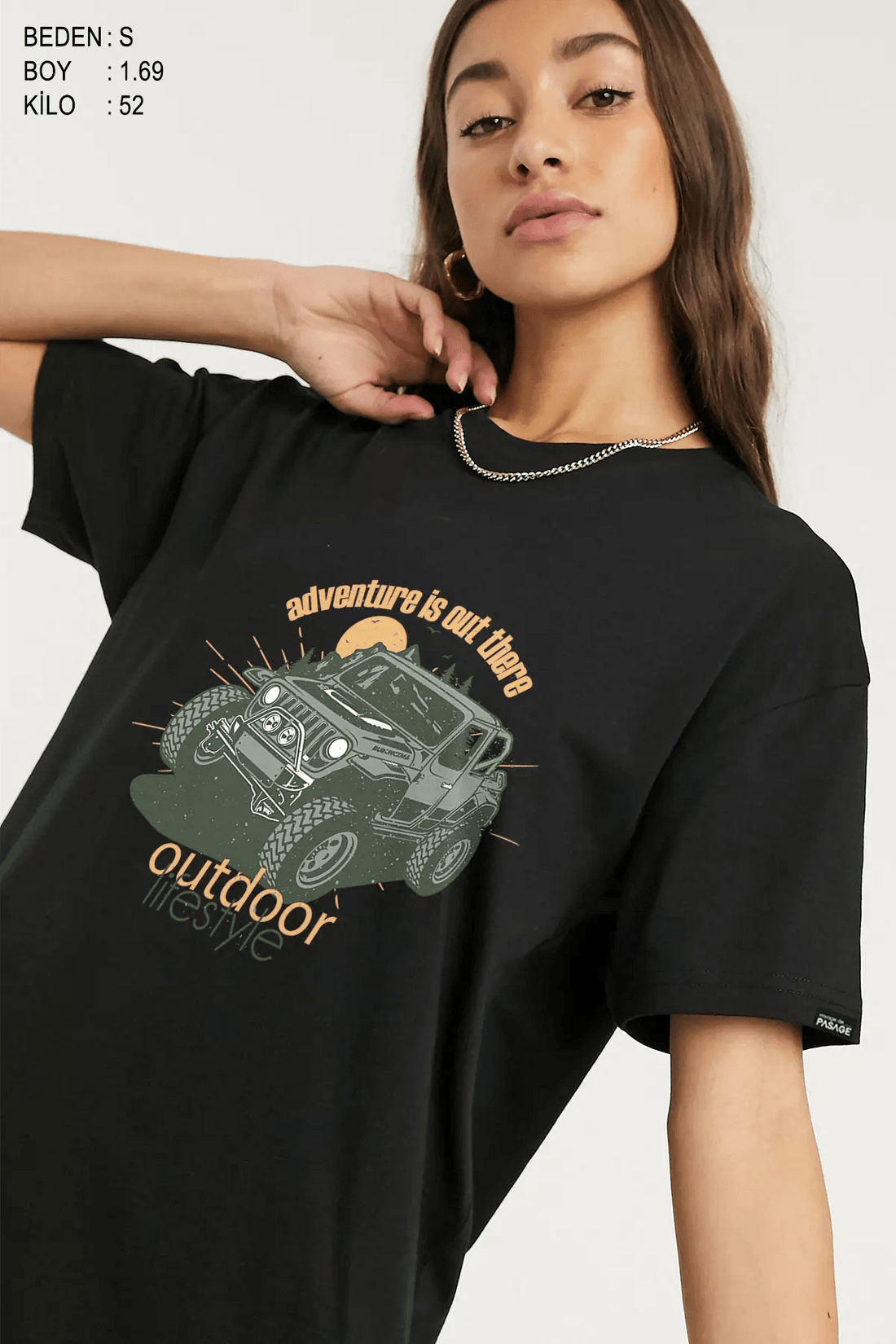 Climber Oversize Kadın Tişört - PΛSΛGE