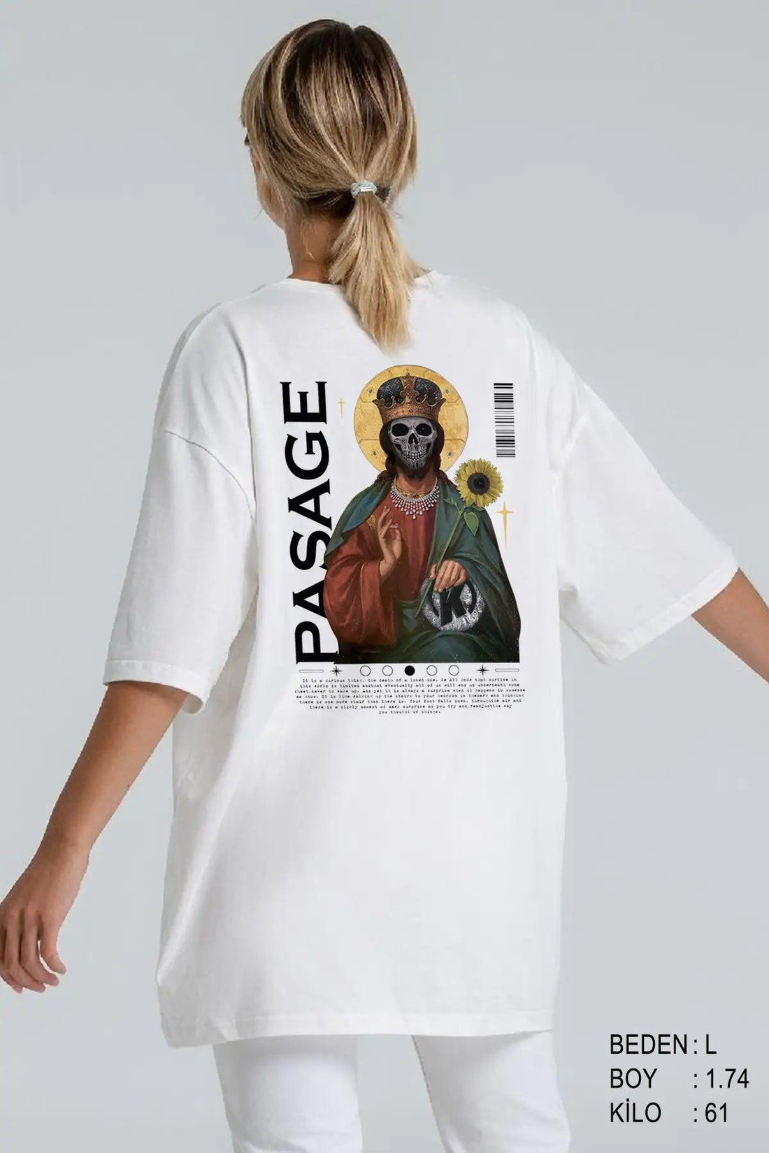 Death Love Oversize Kadın Tişört - PΛSΛGE