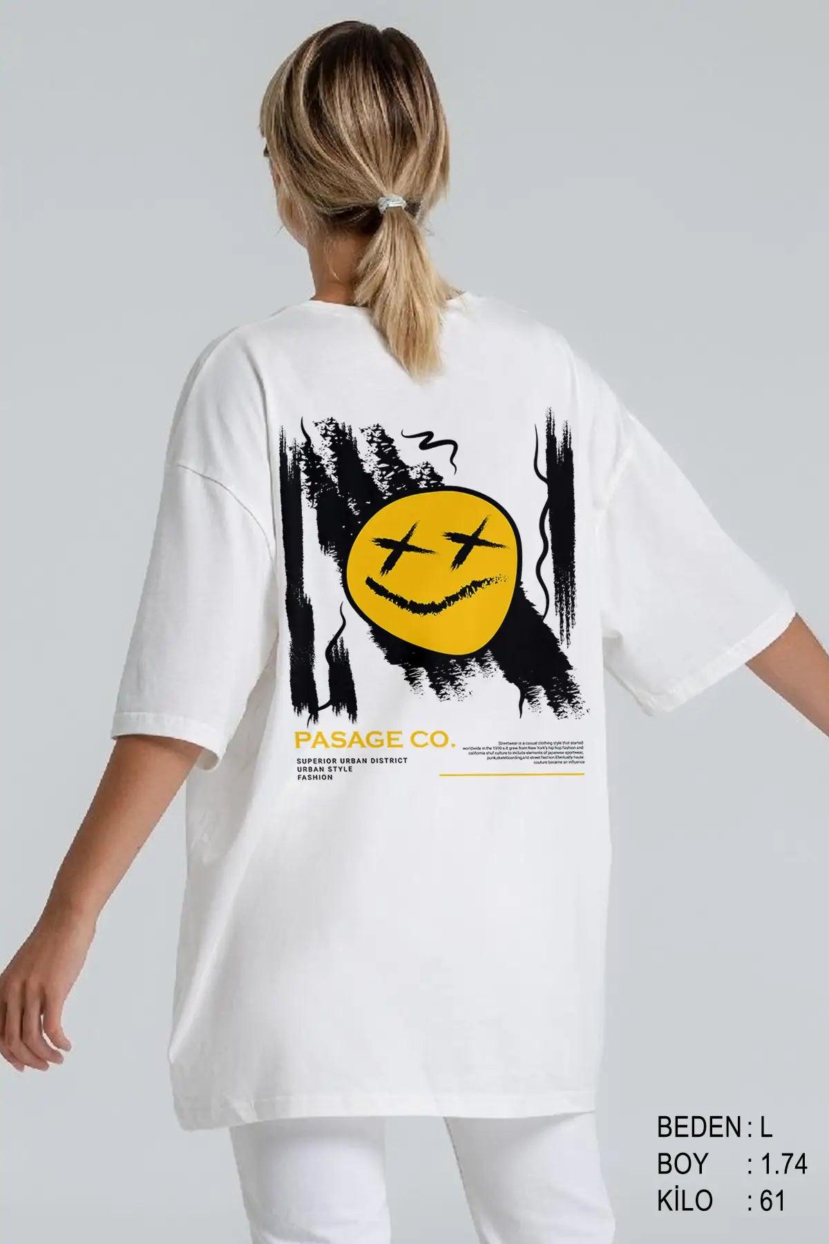 Urban Style Oversize Kadın Tişört - PΛSΛGE