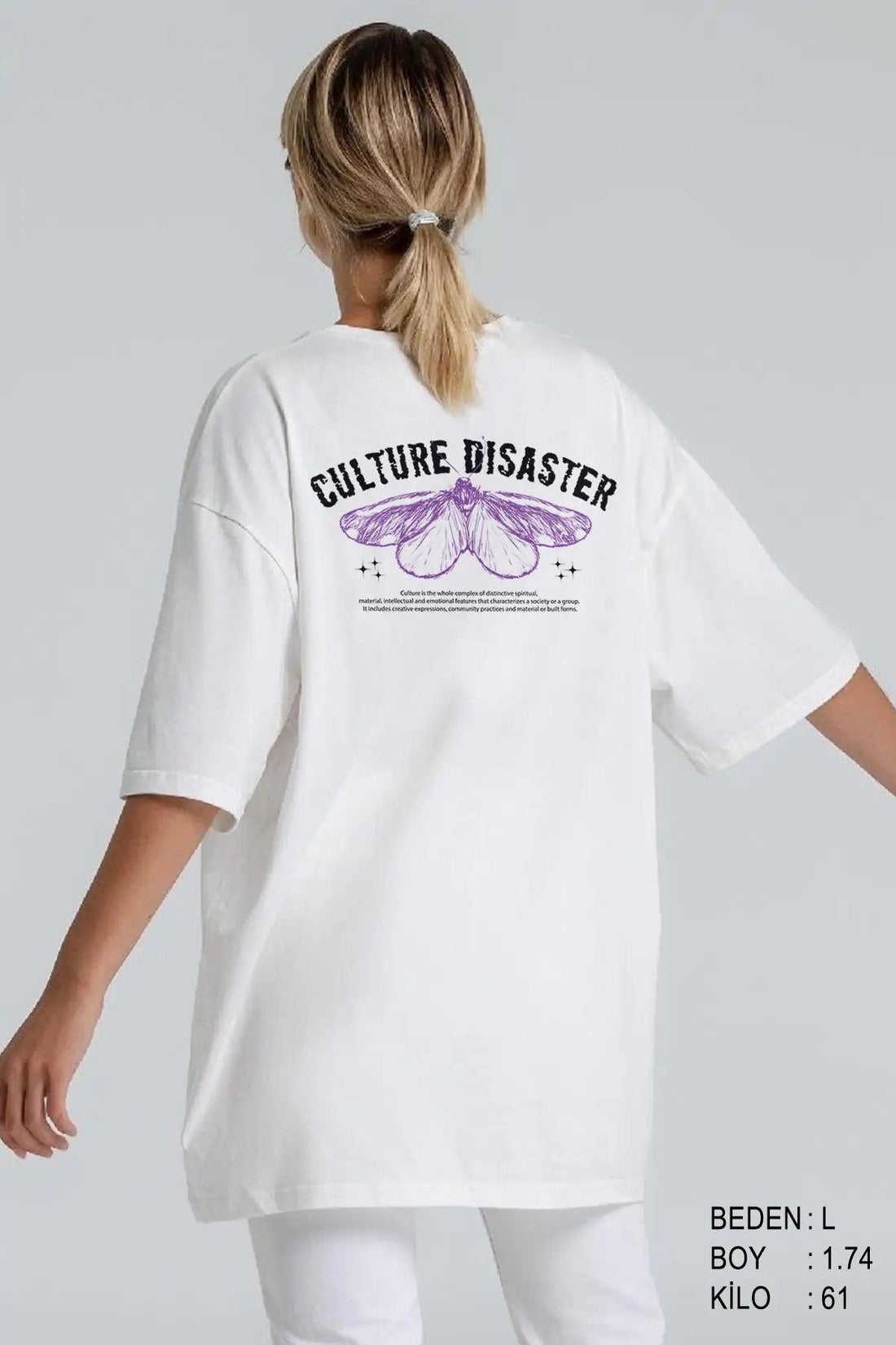 Culture Disaster Overize Kadın Tişört - PΛSΛGE